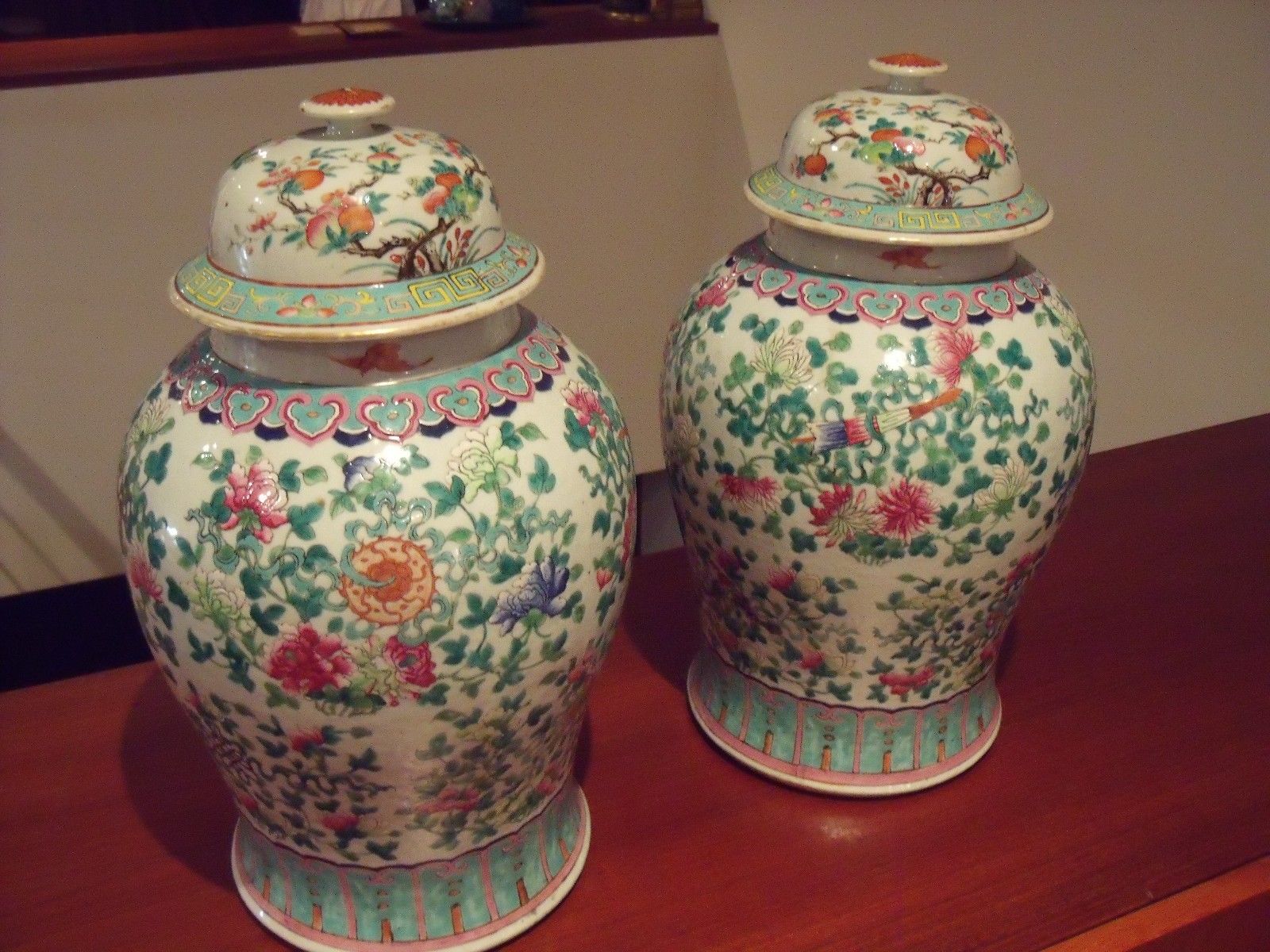 IMPORTANT, LARGE, 19TH CENTURY CHINESE PORCELAIN PAIR OF JARS WITH COVERS