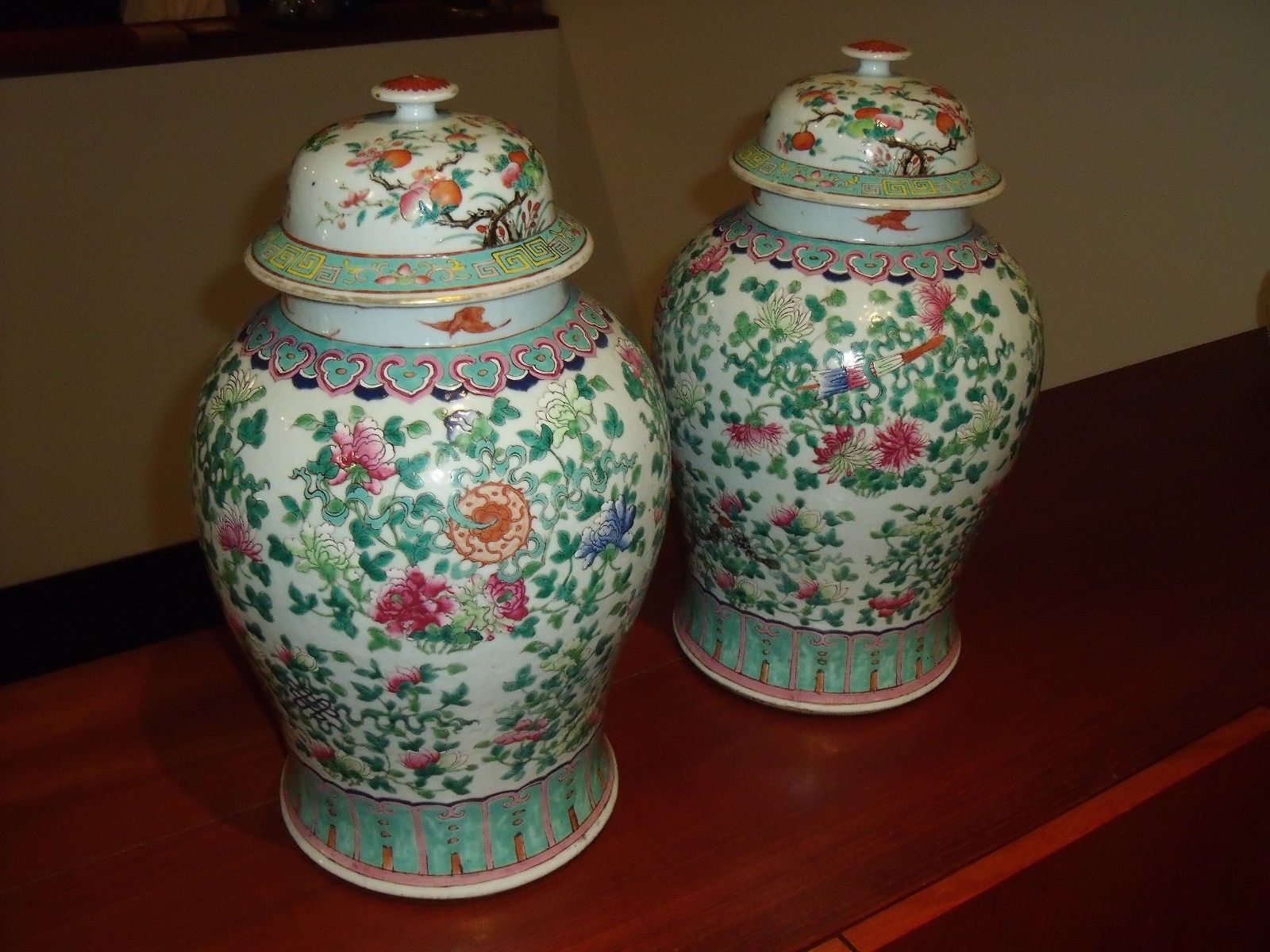 IMPORTANT, LARGE, 19TH CENTURY CHINESE PORCELAIN PAIR OF JARS WITH COVERS