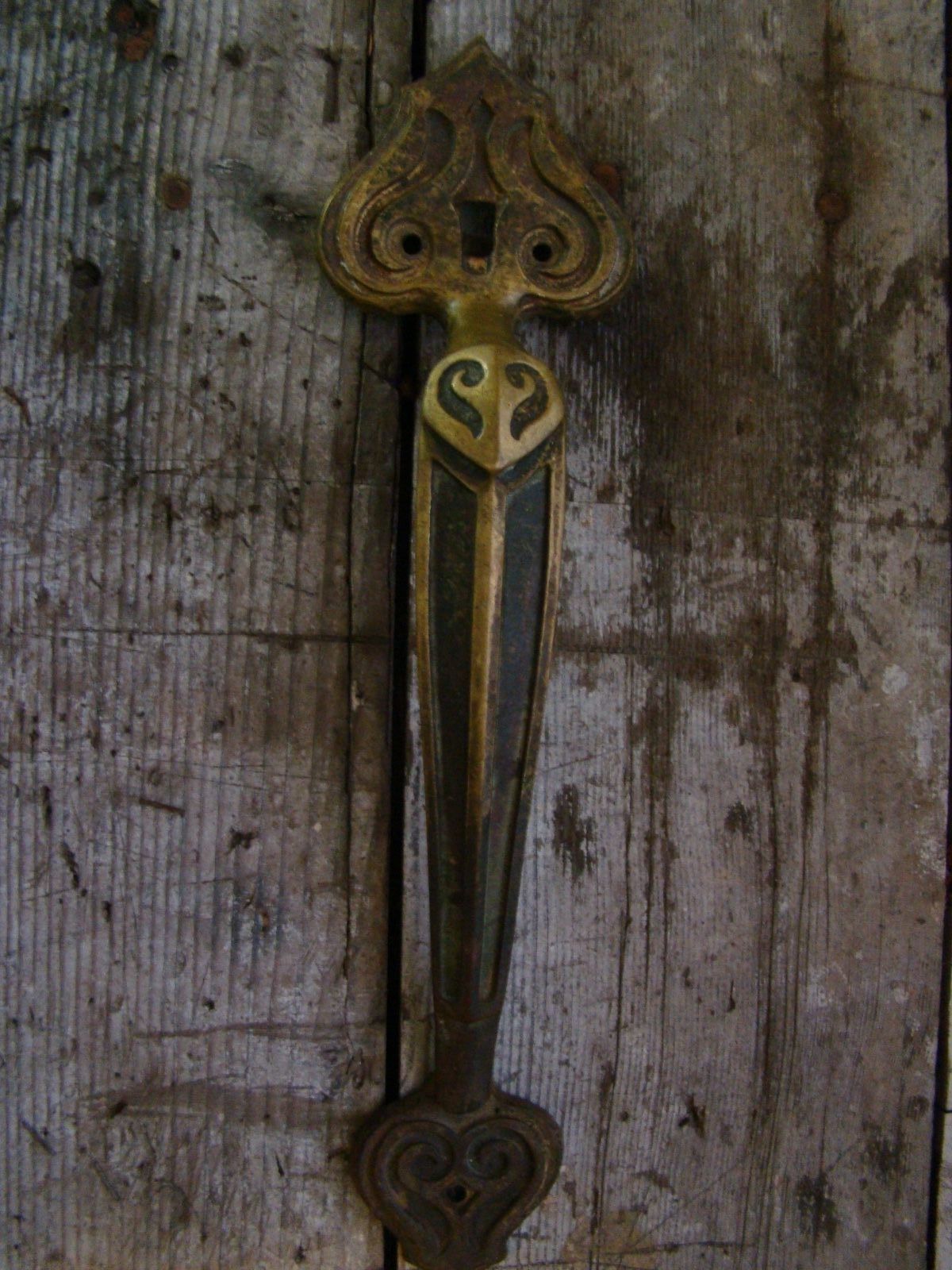 Russwin Antique Brass Lock And Door Handle No Key