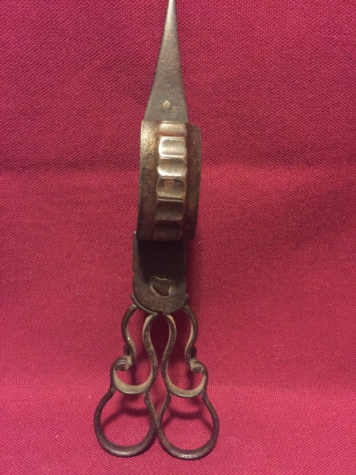 Antique Victorian Era 1800's Metal Candle Wick Scissors