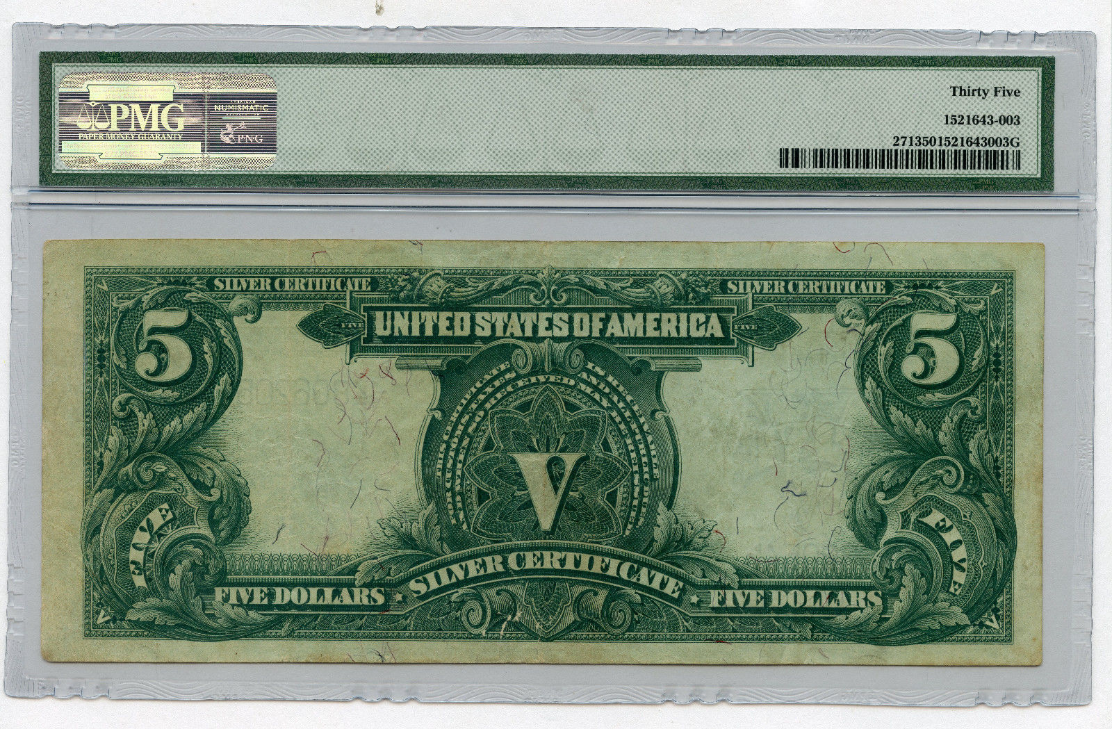 1899 $5 Indian Chief Large Size Silver Certificate FR #271 PMG VF 35