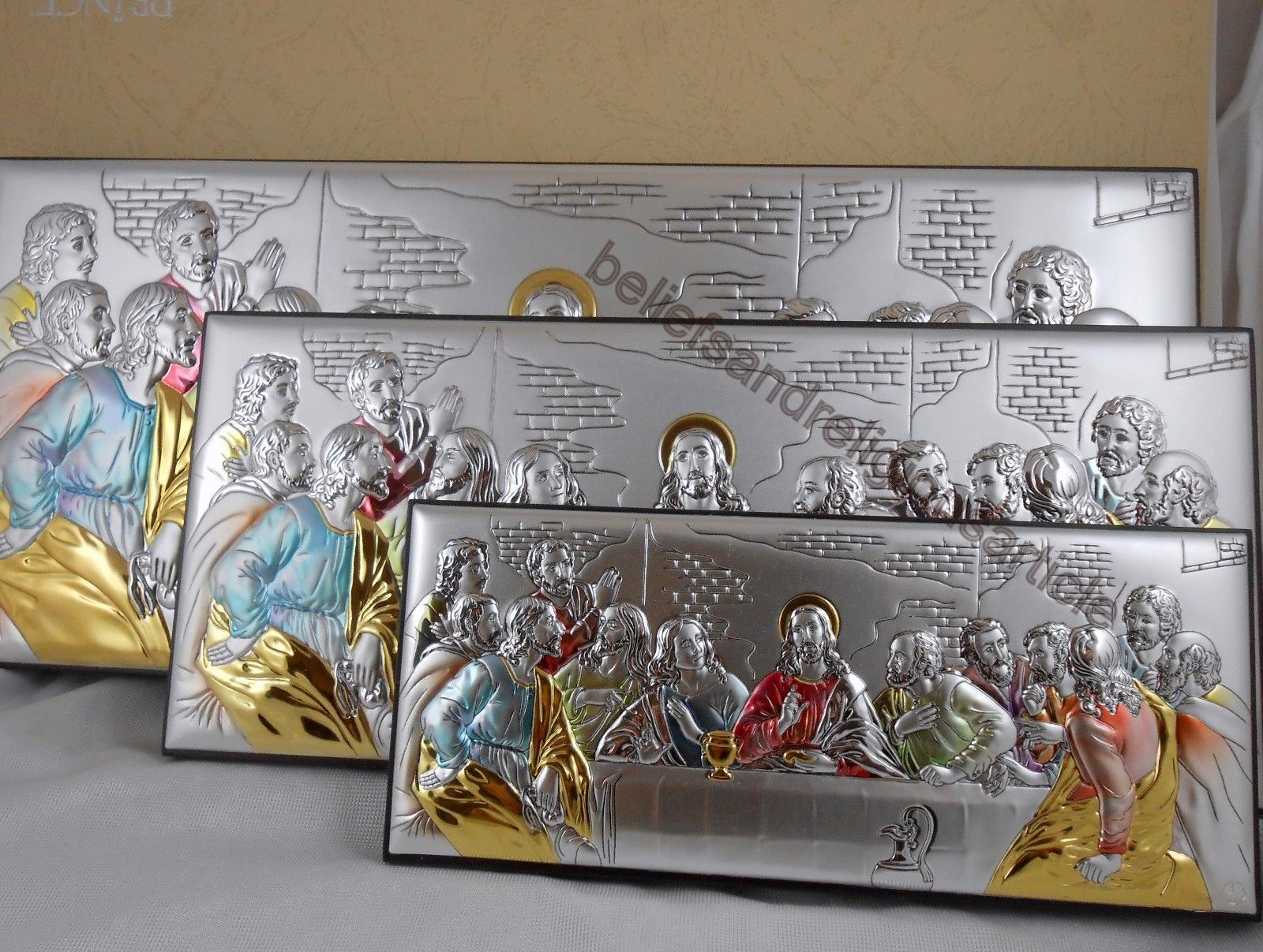 Rare Sterling Silver Last Supper Icon Roman Catholic Gift Original Prince Wall