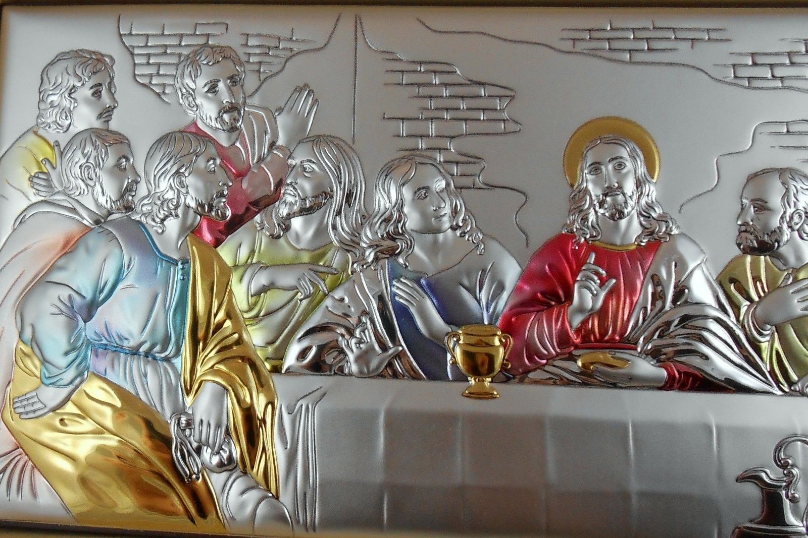 Rare Sterling Silver Last Supper Icon Roman Catholic Gift Original Prince Wall