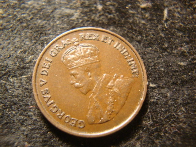 1925 BU AU BU Canada Copper Small One Cent Eight Pearls SC
