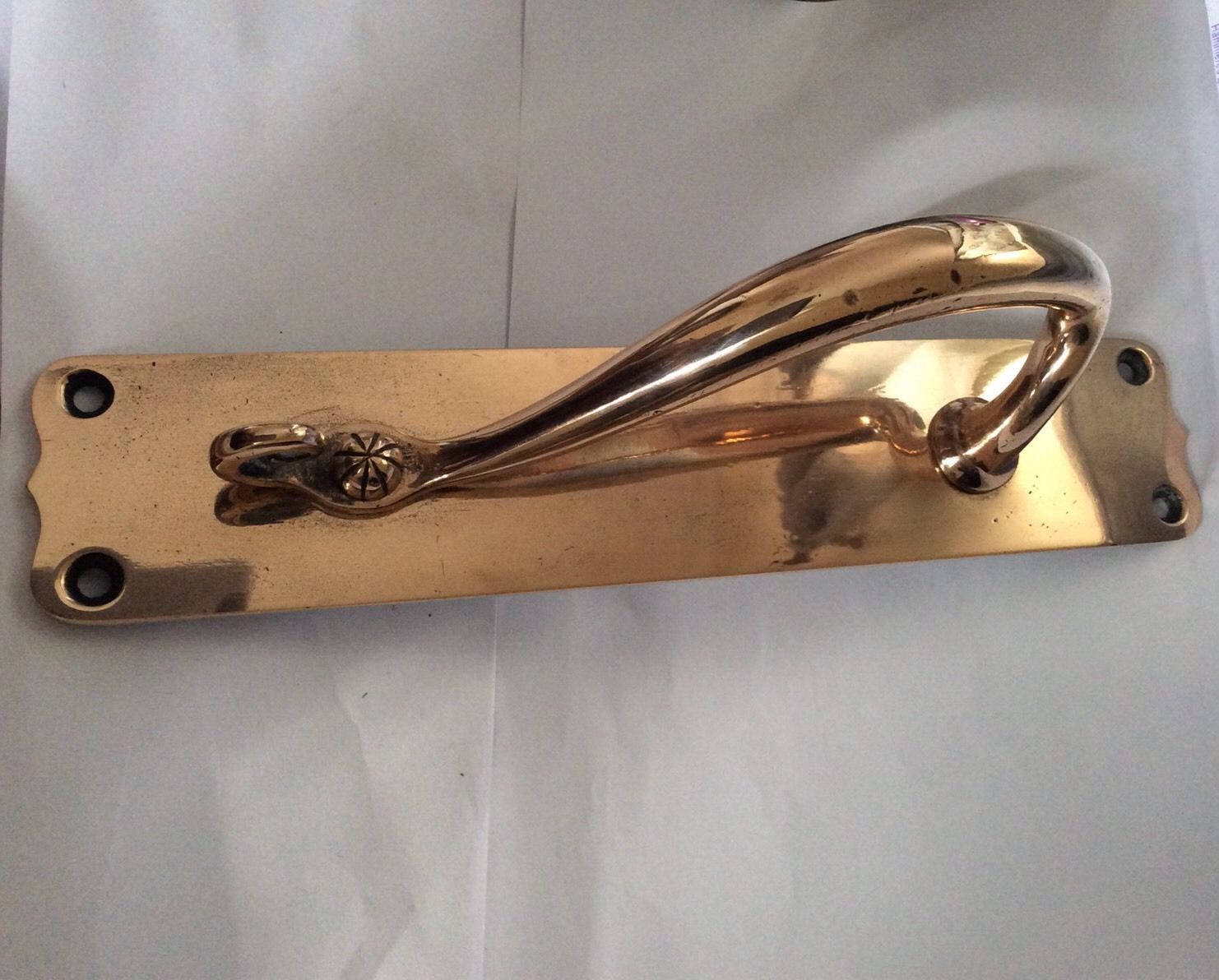 Antique Bronze Art Nouveau Door Pull Handle