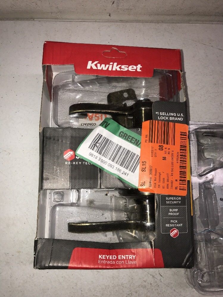 Lot Of 3 Mixed Kwikset Doorknobs And Door Handle Parts 5762 V