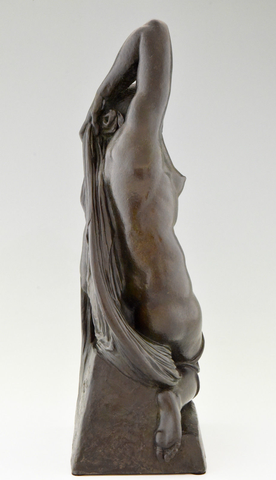 French Art Deco bronze sculpture nude Joe Descomps Cormier, 1930 original