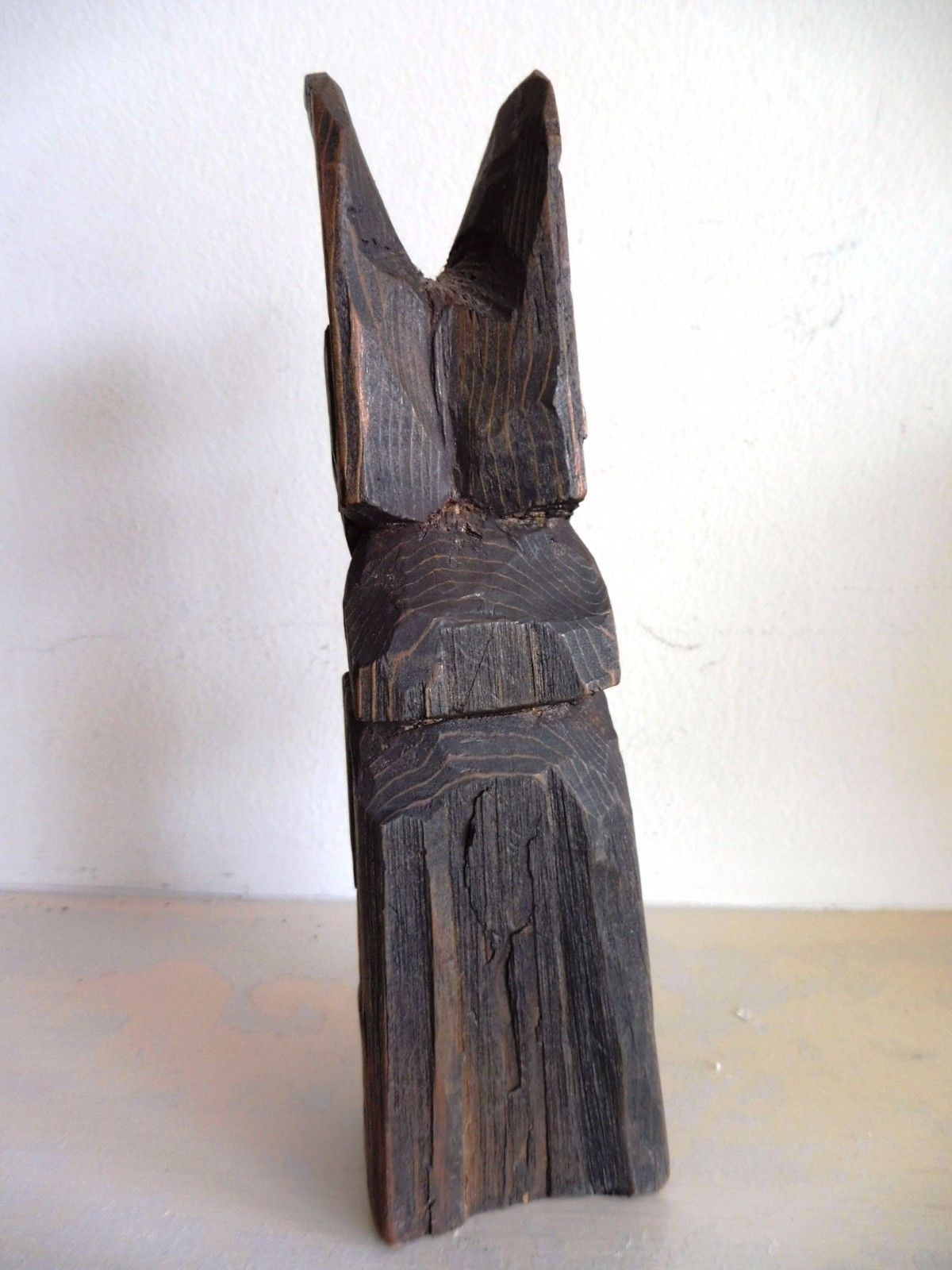 Northwest Coast First Nations Native Art: OLD!!! Model TOTEM POLE, cedar wood