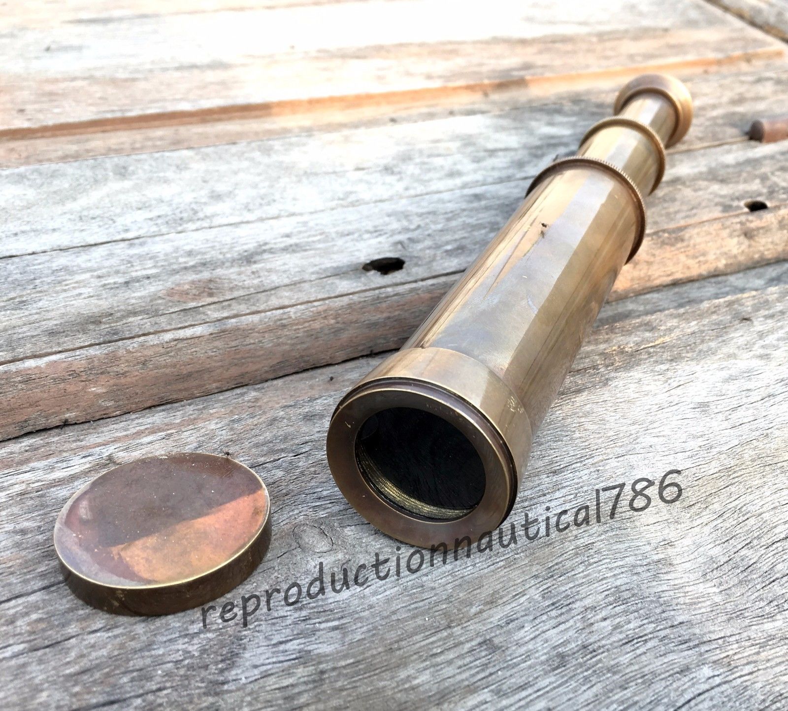 Antique Brass Pirate Working Spyglass Telescope Vintage Nautical Marine Scope G