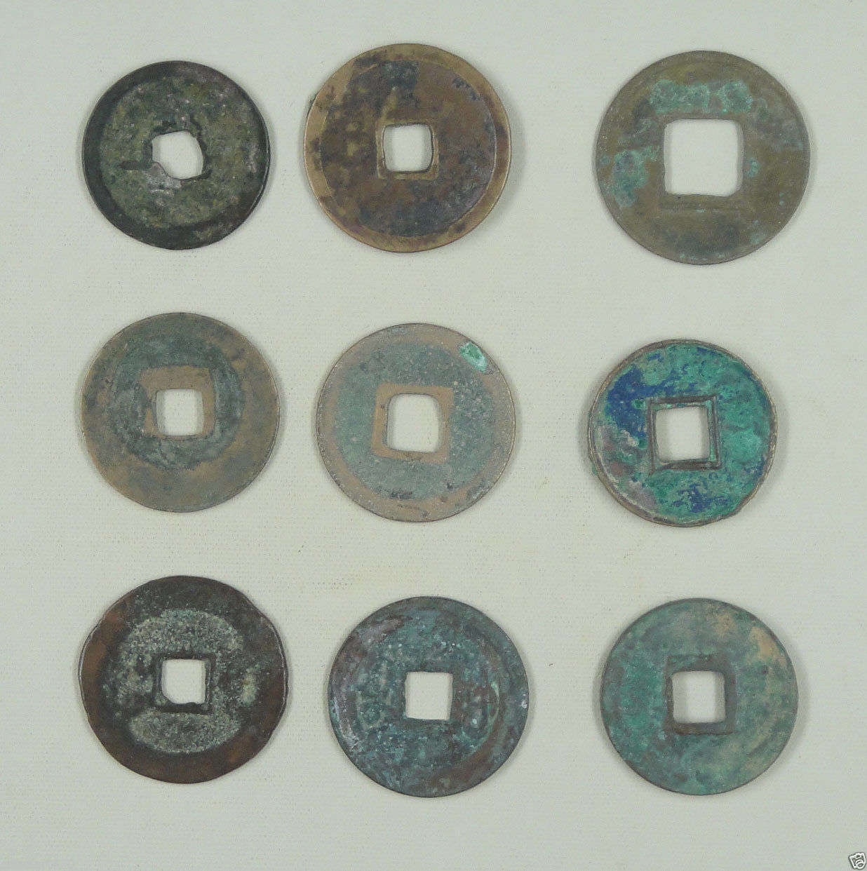 RARE 9 Pieces CHINA Ancient Coins 6 Different Dynasty