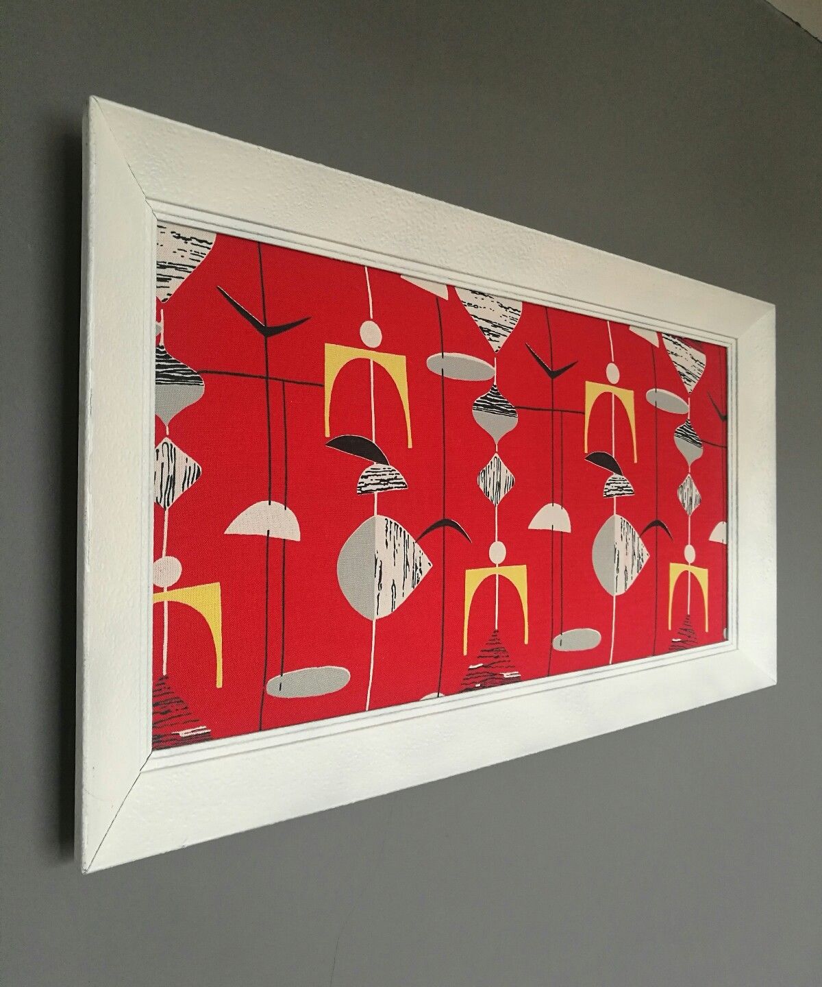 Large Original Vintage Mid Century 50's Mahler Abstract Atomic Mobile Framed Art