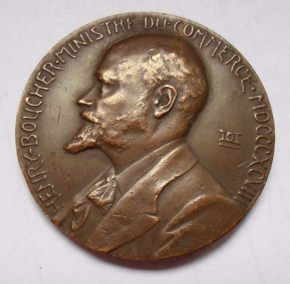 HENRY BOUCHER FRENCH MINISTER OF POST, TRADE & INDUSTRY  MEDAL by DANIEL DUPUIS