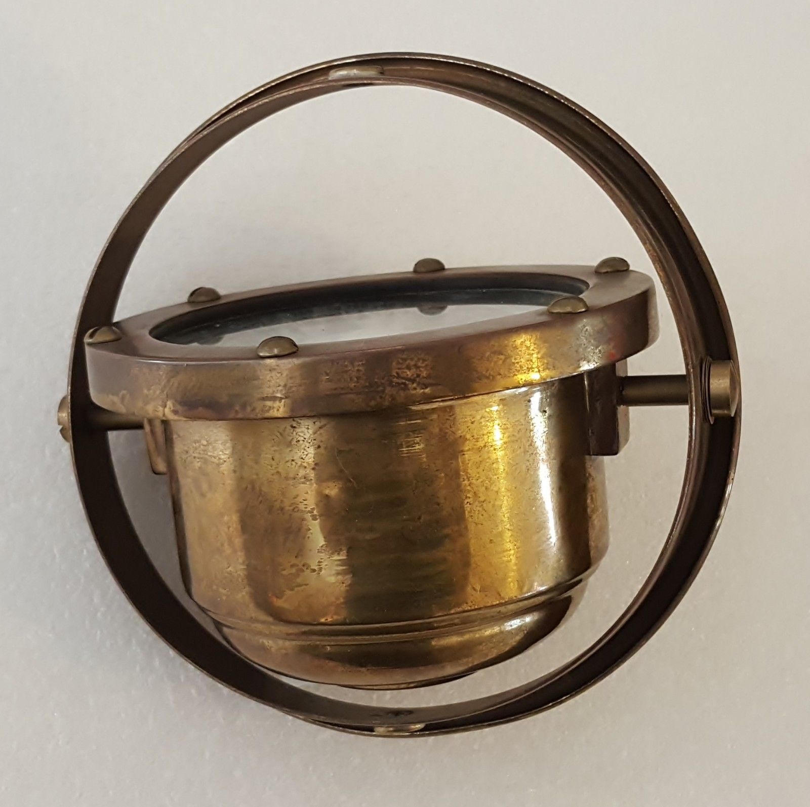 German Brass Ships Marine Navigation Compass by C. Plath Hamburg.