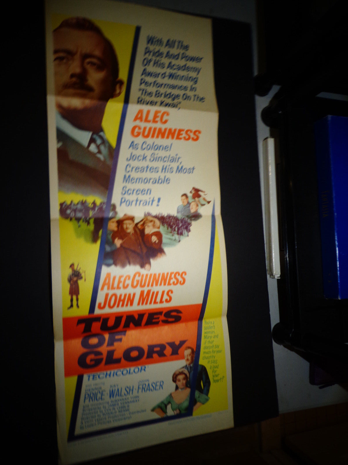 *   TUNES of GLORY-ALEC GUINNESS  - INSERT Movie Poster- vintage