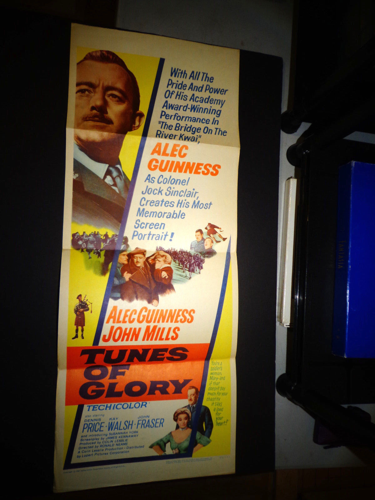 *   TUNES of GLORY-ALEC GUINNESS  - INSERT Movie Poster- vintage