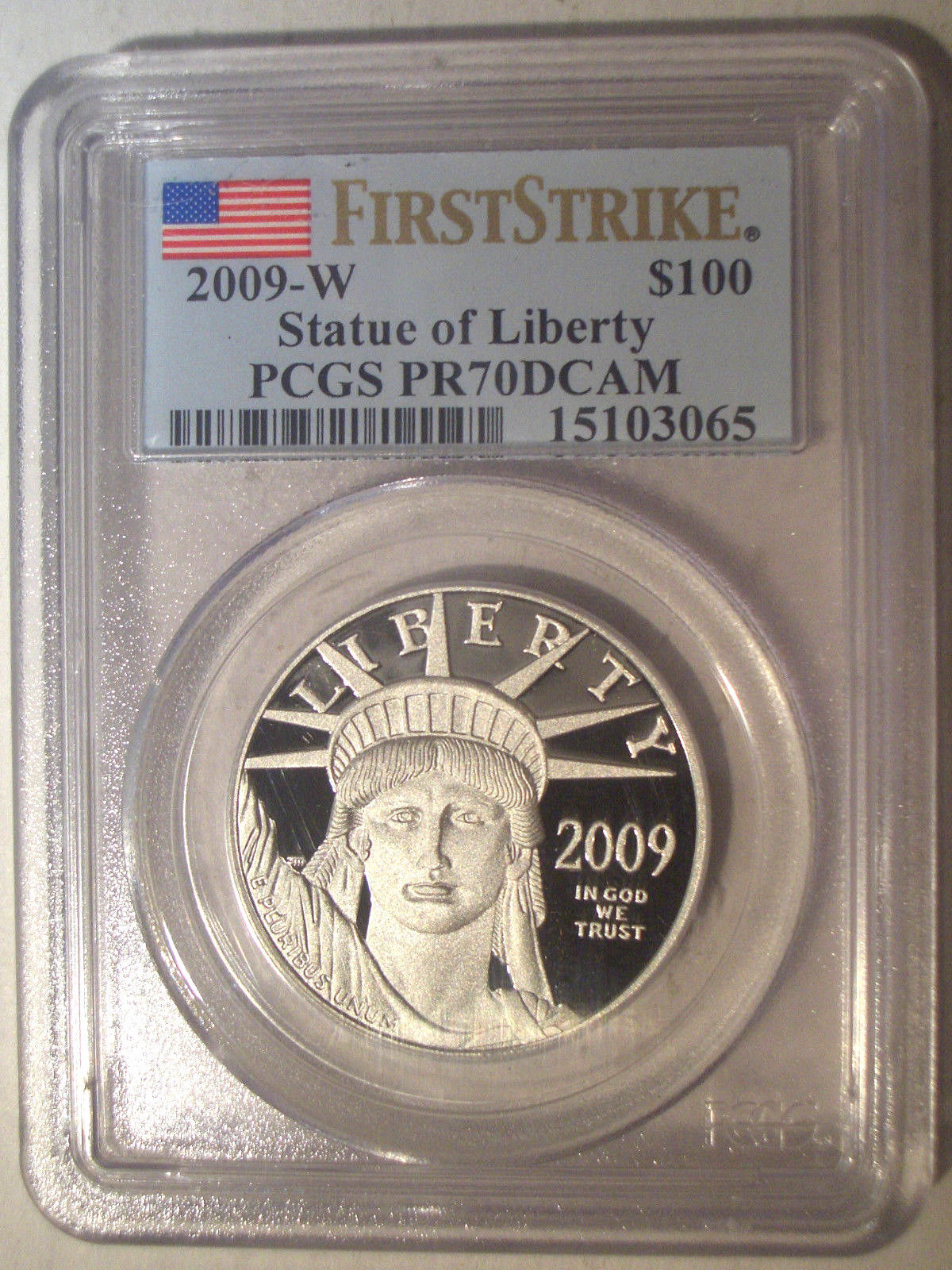 2009-W $100 PLATINUM * PCGS PR70 DCAM Proof FIRST STRIKE * $3,100+ Liberty EAGLE