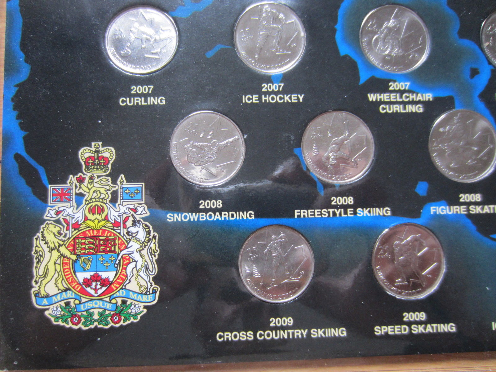 2010 Canada Winter Olympic Commemorative Coins Set. 17 Coins