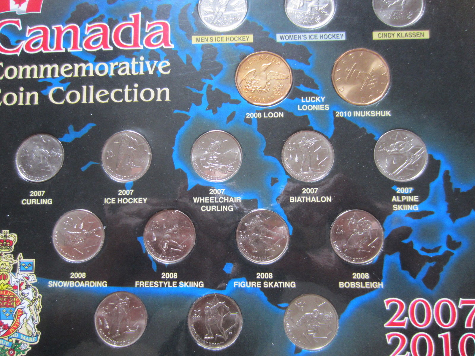 2010 Canada Winter Olympic Commemorative Coins Set. 17 Coins