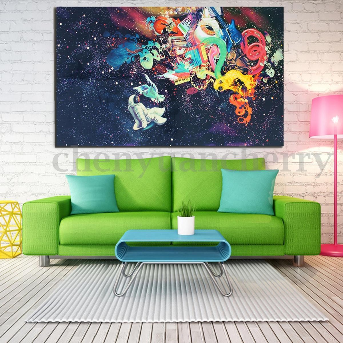 Psychedelic Trippy Modern Abstract Art Silk Fabric Cloth Poster Decor 36x24"