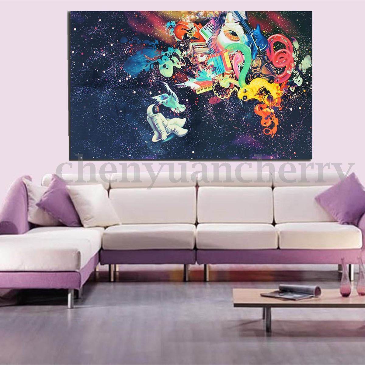 Psychedelic Trippy Modern Abstract Art Silk Fabric Cloth Poster Decor 36x24"