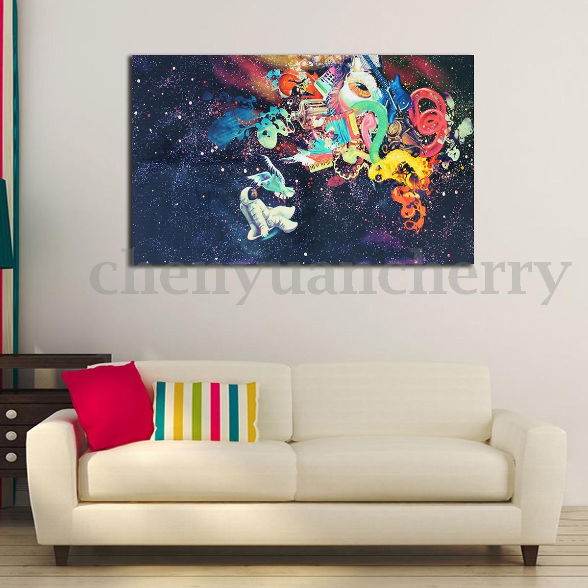 Psychedelic Trippy Modern Abstract Art Silk Fabric Cloth Poster Decor 36x24"