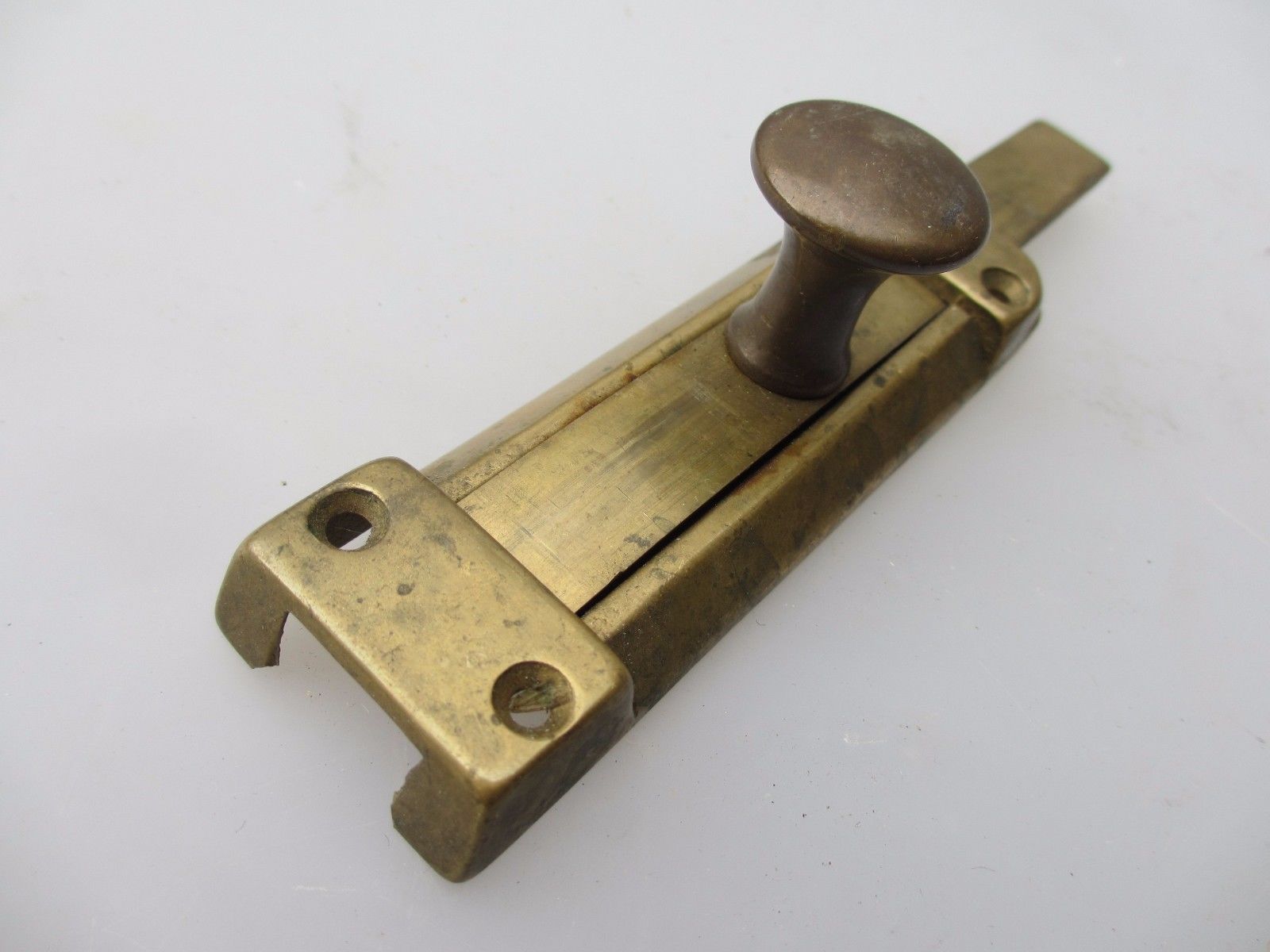 Vintage Brass Door Lock Bolt Bathroom Lock WC Toilet Antique Old