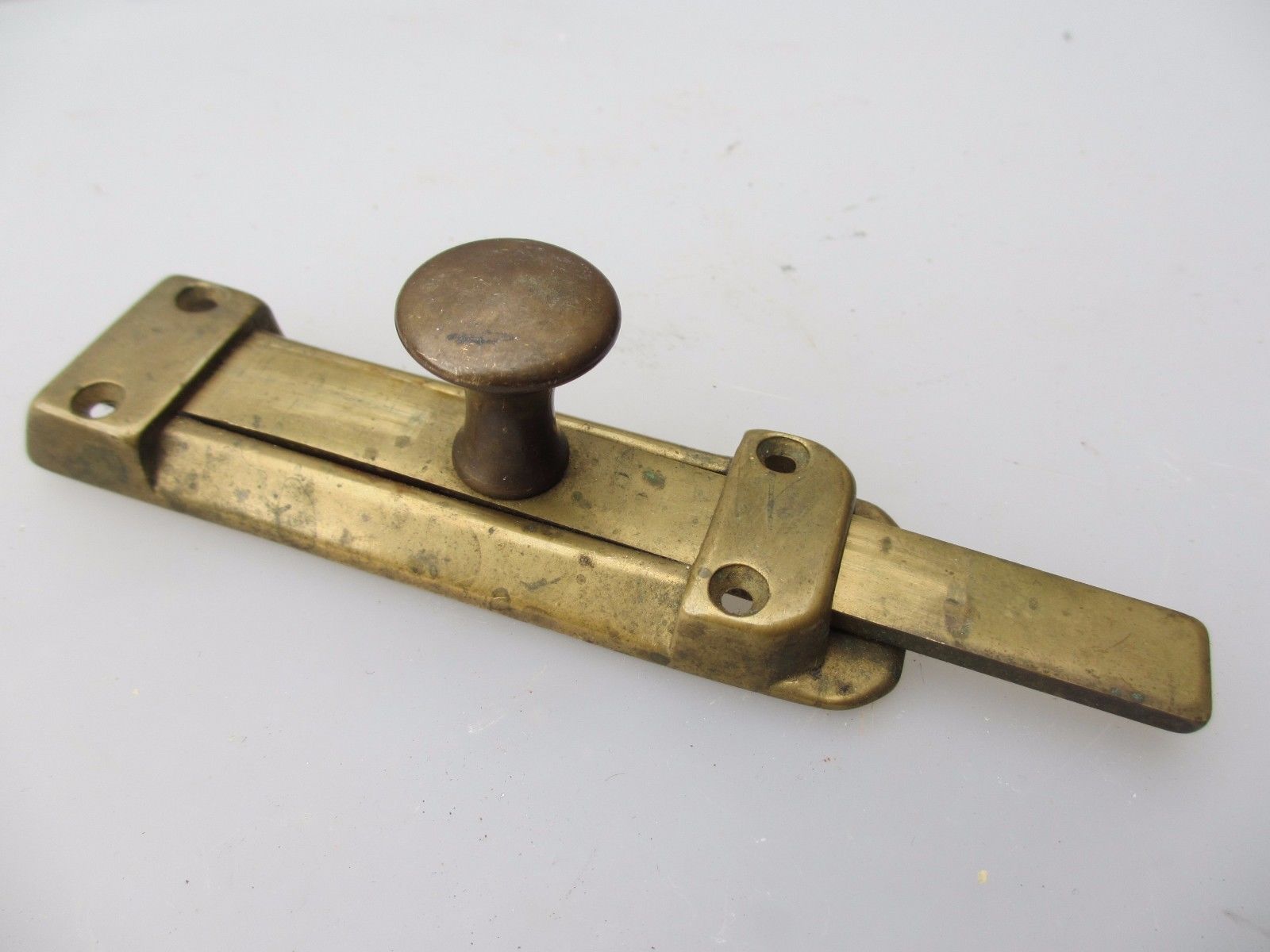 Vintage Brass Door Lock Bolt Bathroom Lock WC Toilet Antique Old