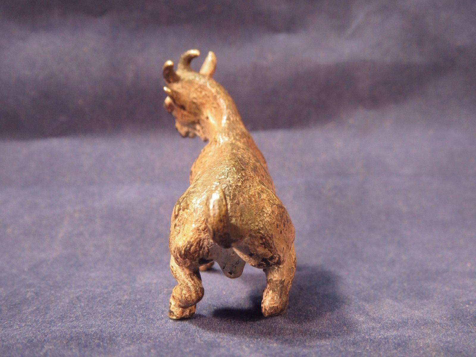 Vintage Vienna Bronze goat, prancing, cold painted