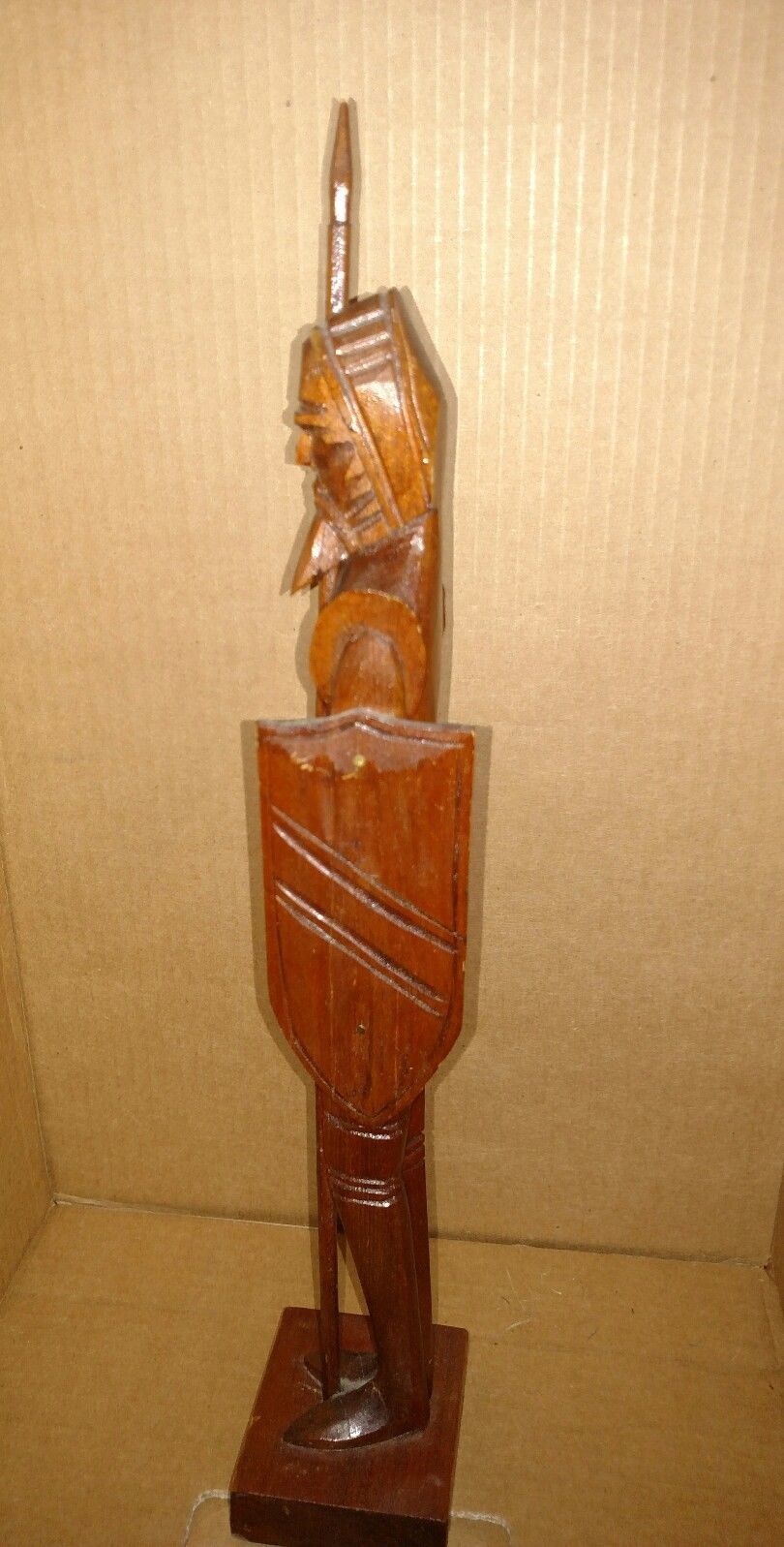 1960's Don Quixote Wood Carving Art Sculpture Figurine~Mid Century Modern Teak