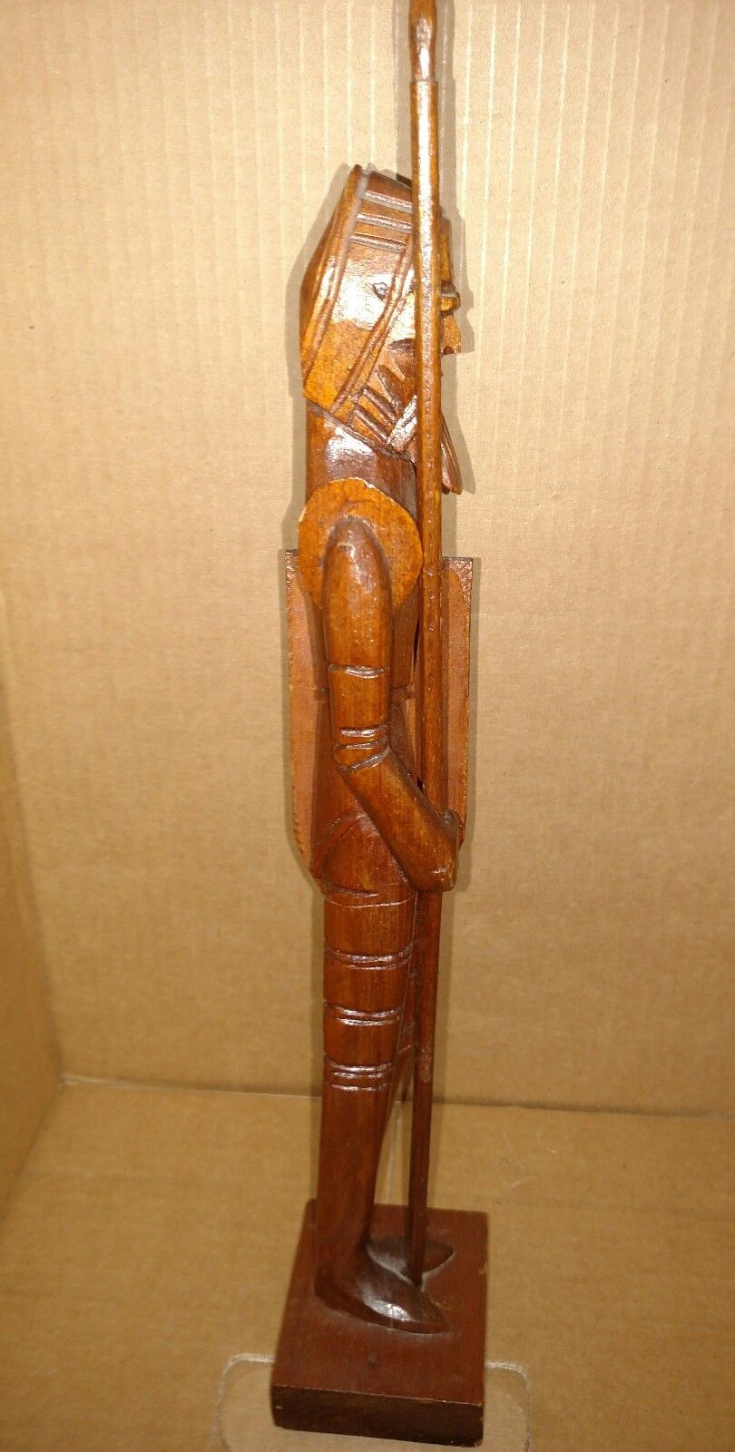 1960's Don Quixote Wood Carving Art Sculpture Figurine~Mid Century Modern Teak