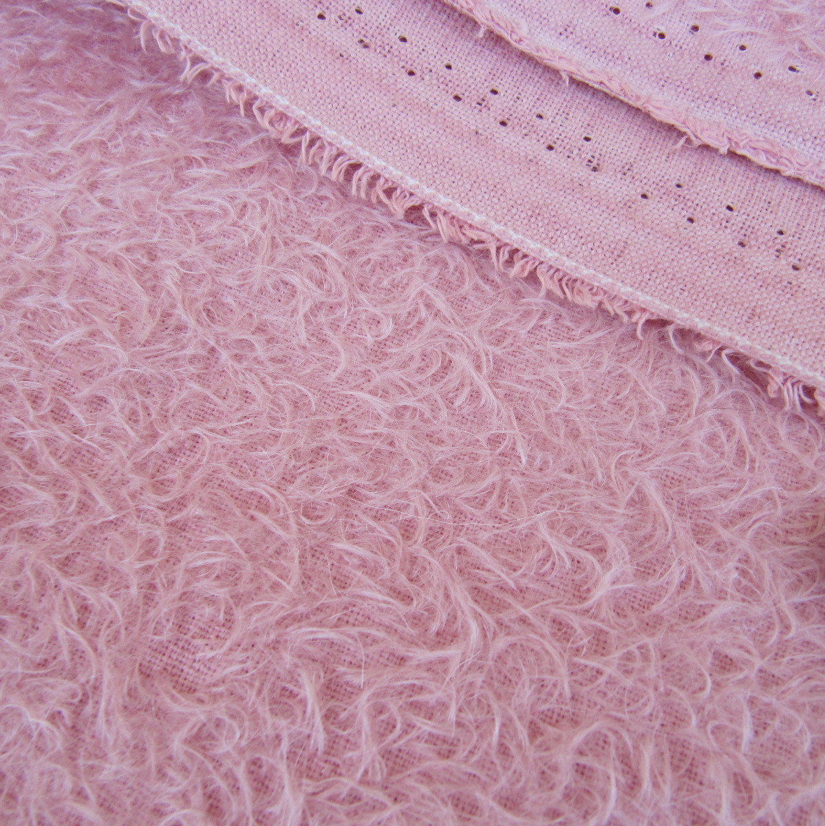 ' SUZY ' MOHAIR - Soft baby pink, matted / antique pile - Furaddiction