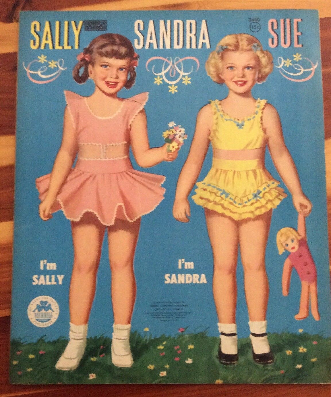 Vintage uncut Sally Sandra Sue Paper Dolls