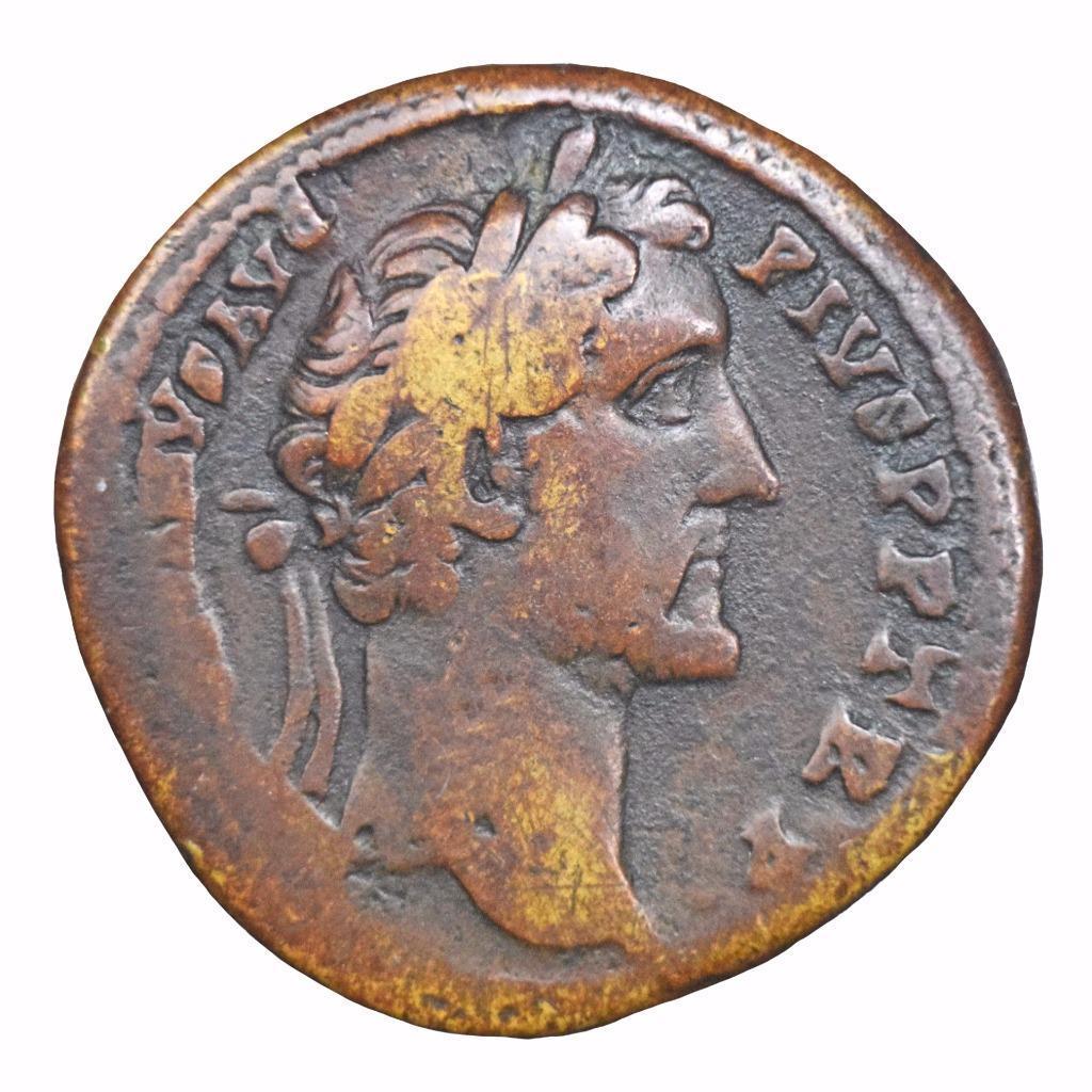 Antoninus Pius Roman bronze Sestertius minted Rome 147 AD.
