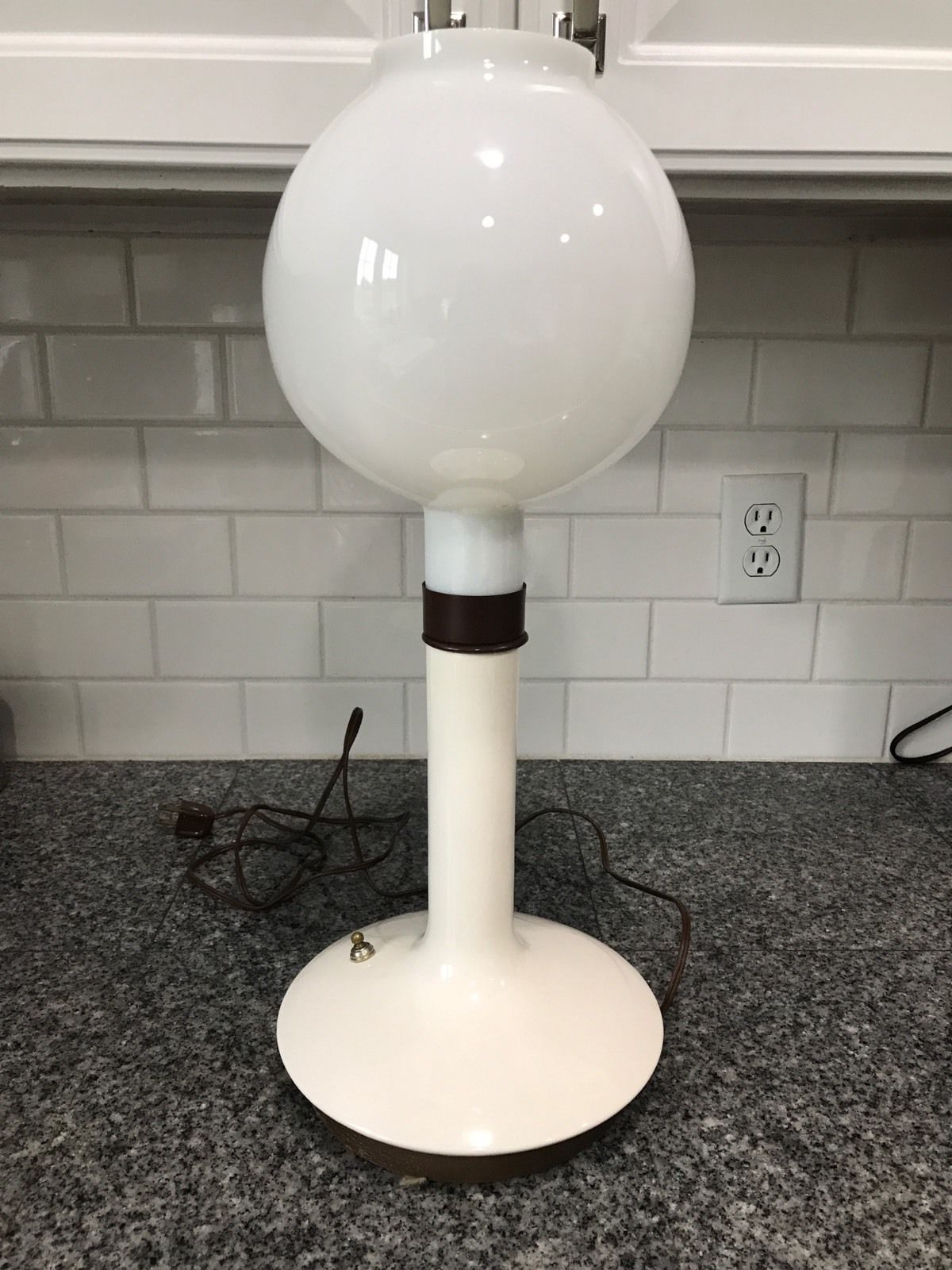Mid Century Modern Mushroom Onion Globe Lamp Light Vintage Space Age