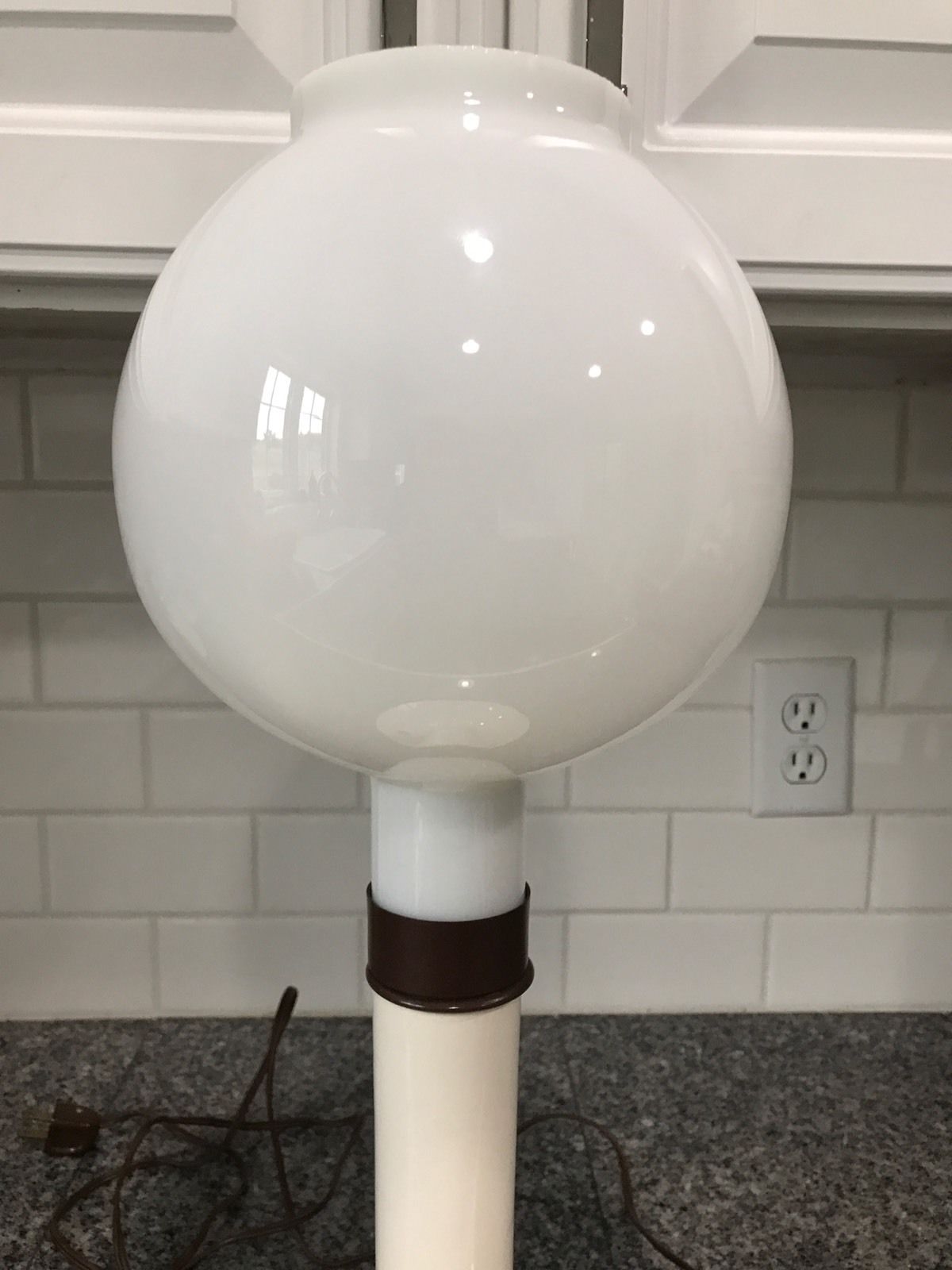 Mid Century Modern Mushroom Onion Globe Lamp Light Vintage Space Age