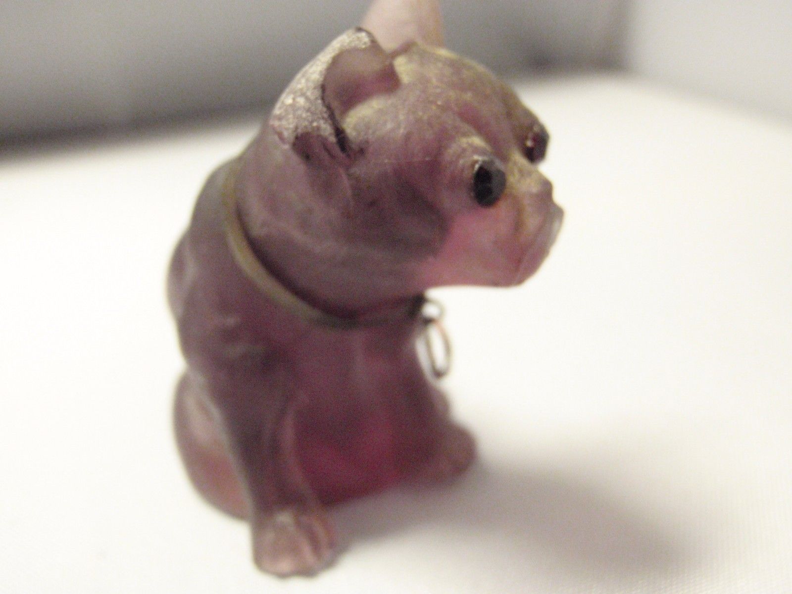 Antique 19th Czech Glass French Bulldog