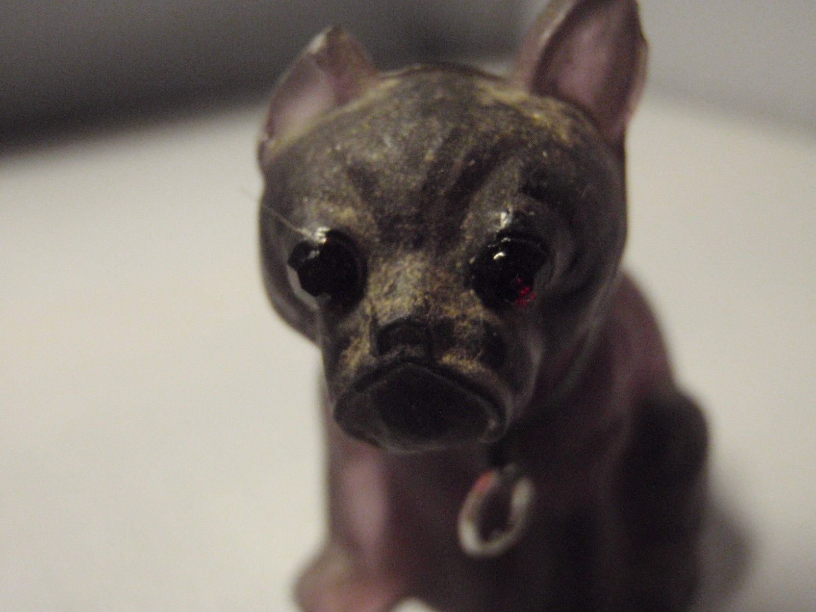 Antique 19th Czech Glass French Bulldog