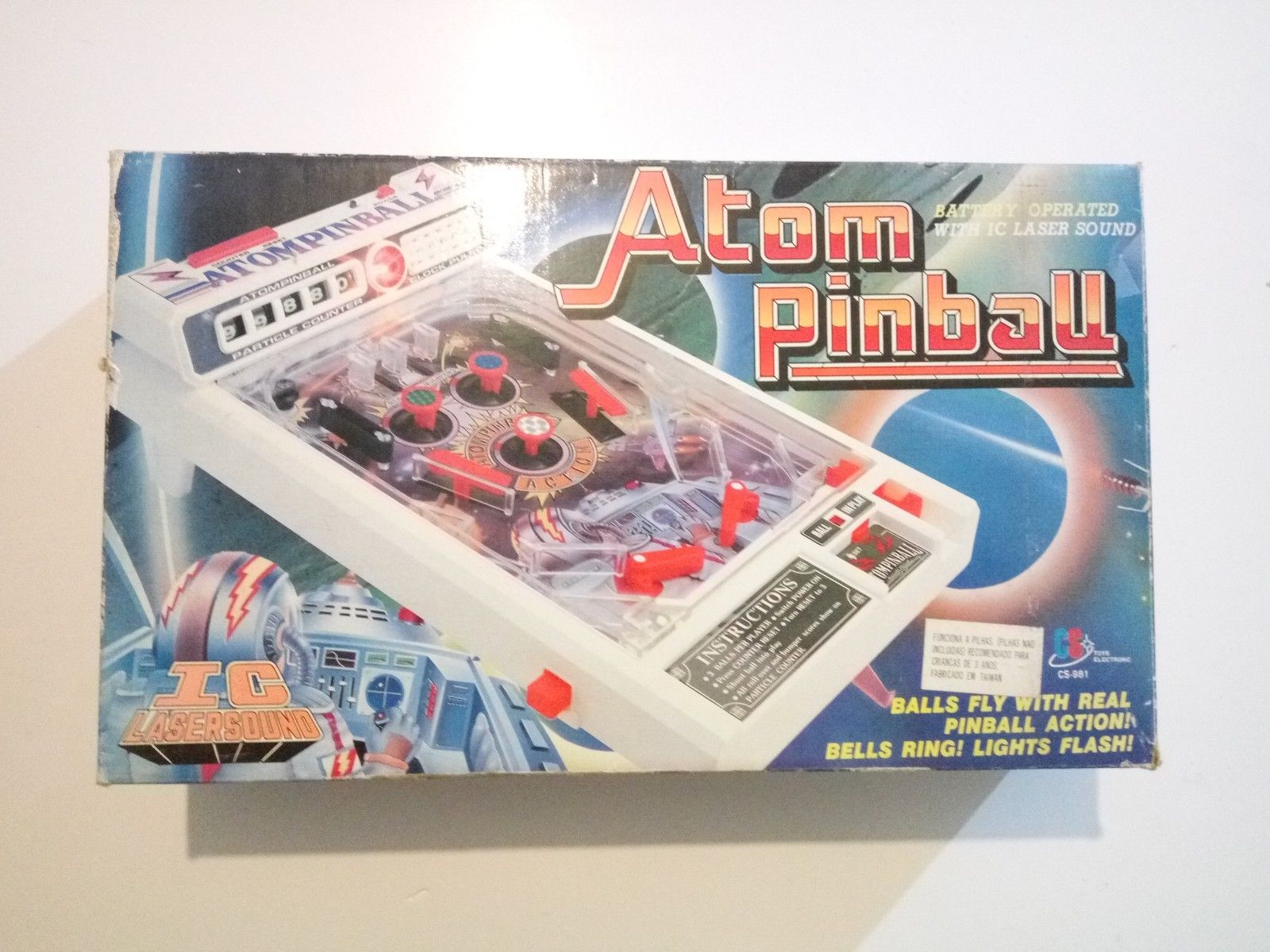 Vintage Atom Pinball Toys Electronic made in Taiwan