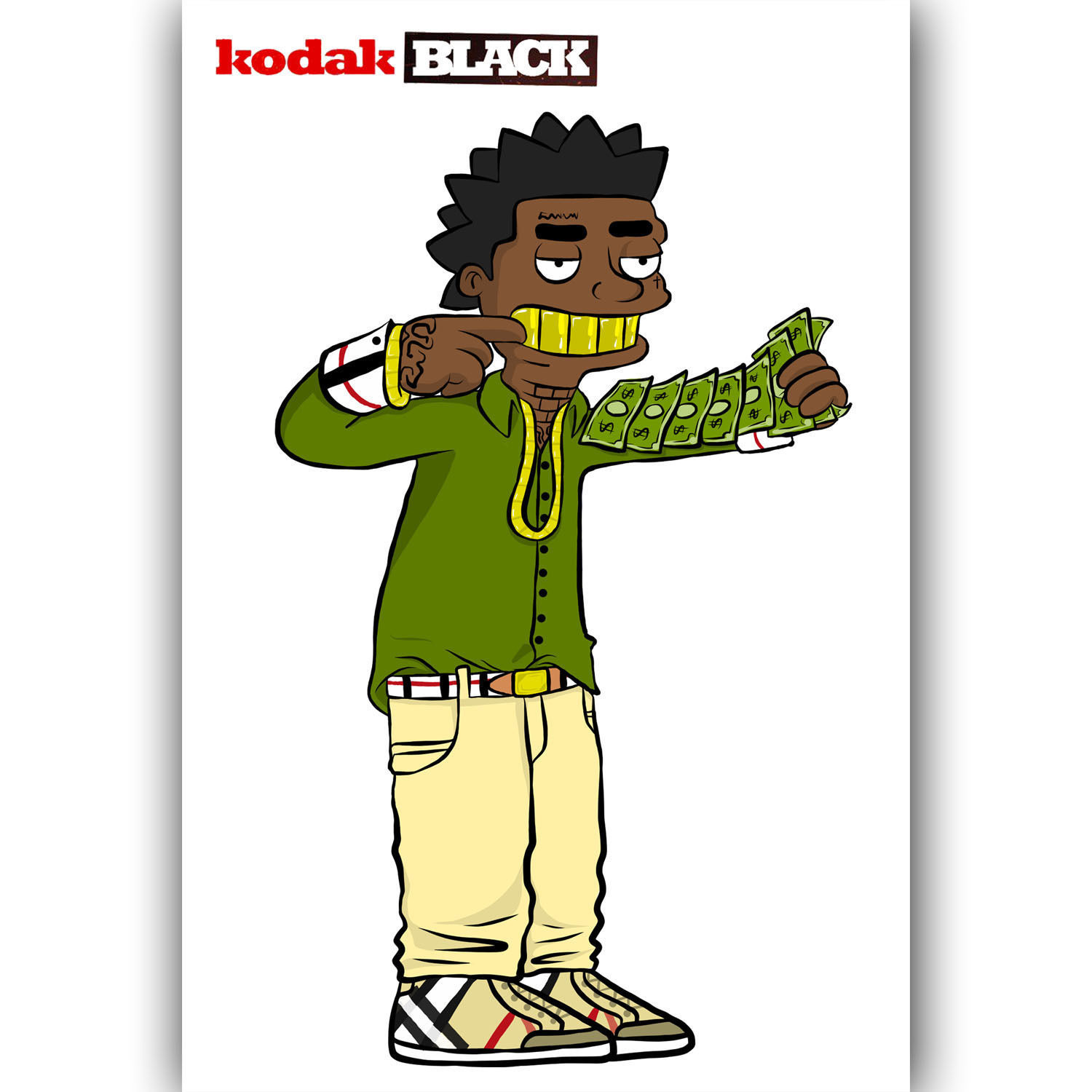 Kodak Black Art Silk Poster Decor