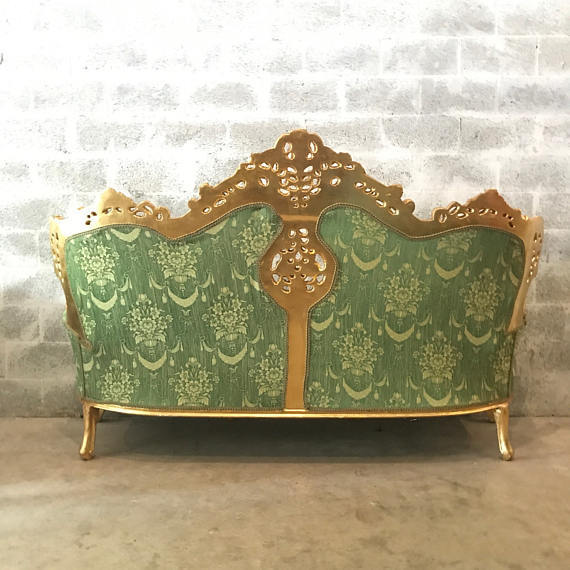 ANTIQUE COMPLETE SOFA/SETTEE/LOVE SEAT IN ITALIAN ROCOCO STYLE