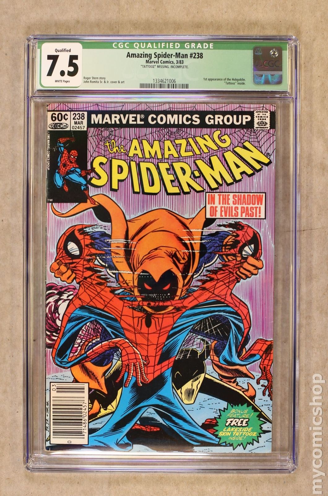 Amazing Spider-Man (1963 1st Series) #238B CGC 7.5 QUALIFIED 1334621006