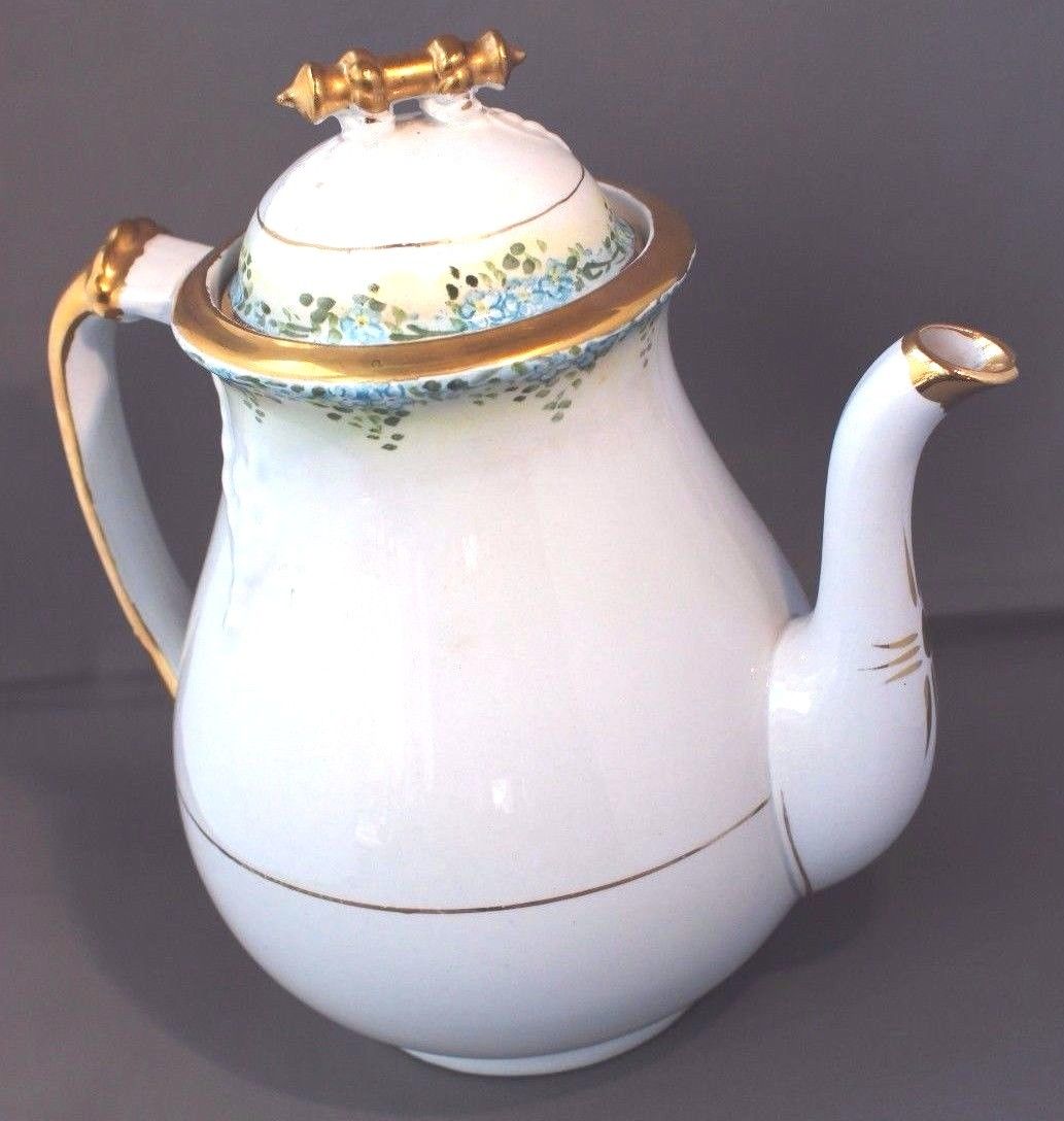 Antique Coffee Pot W/ Gold Leafing by Thomas Booth Co c. 1900