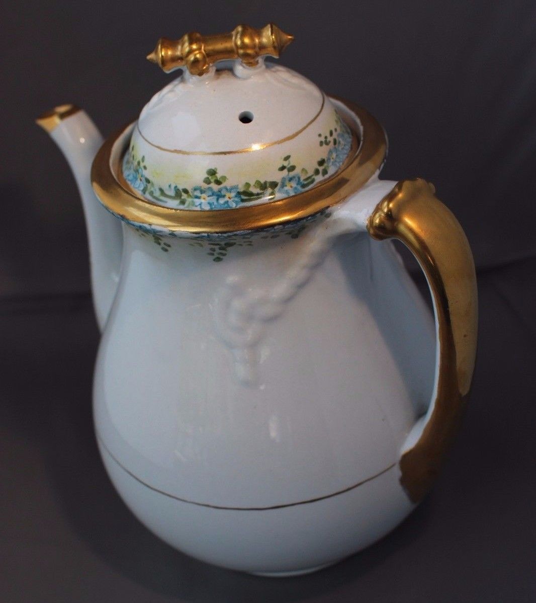 Antique Coffee Pot W/ Gold Leafing by Thomas Booth Co c. 1900