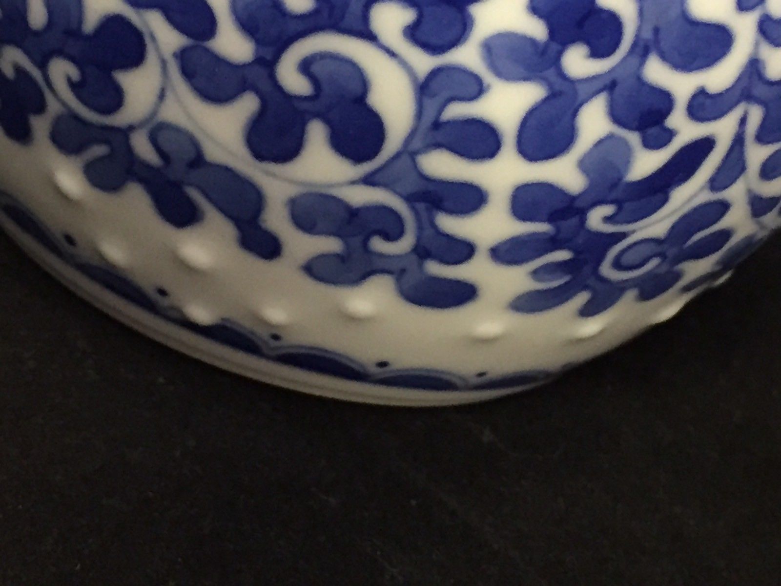 VINTAGE CHINESE GINGER JAR BLUE AND WHITE