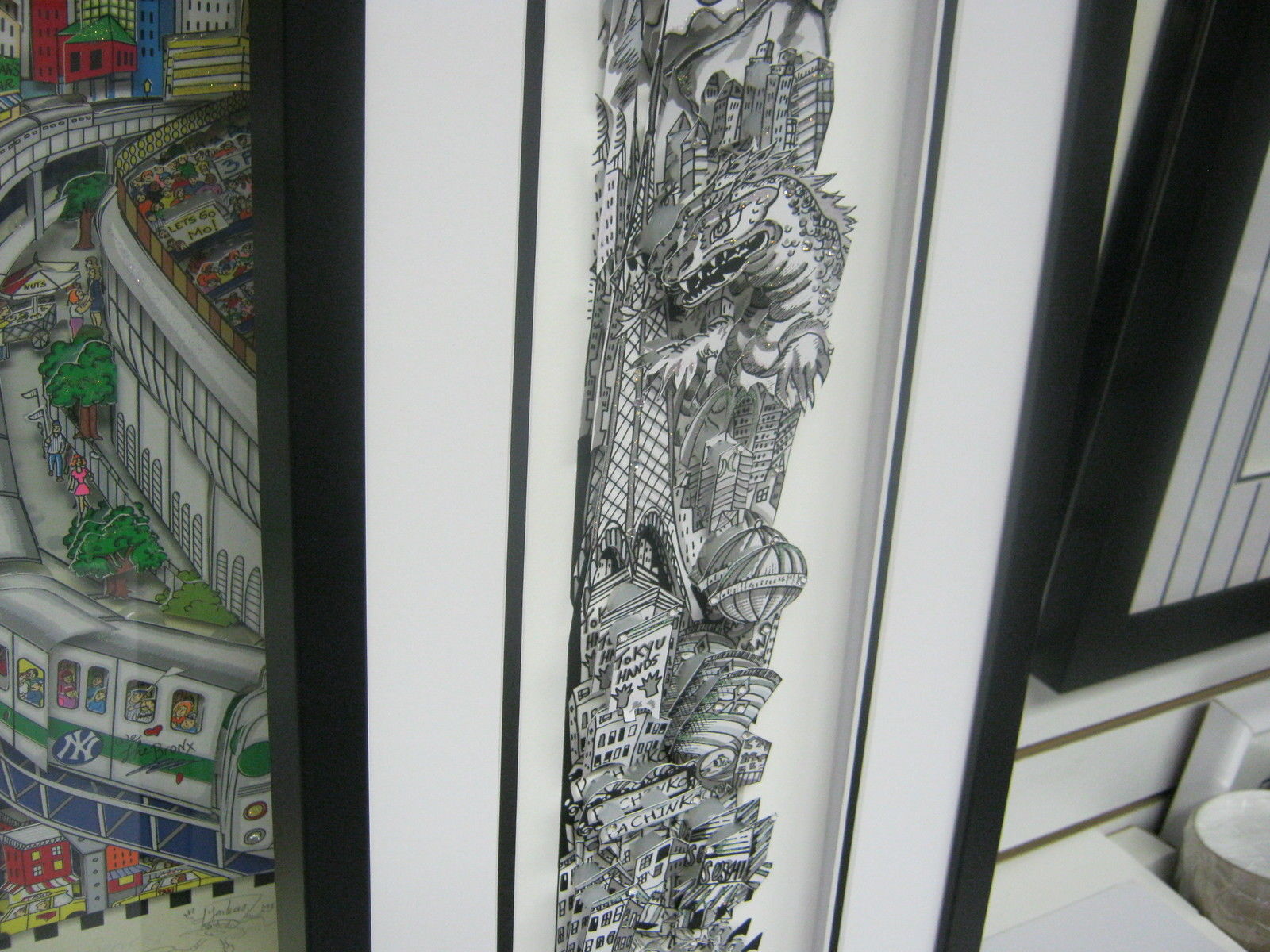 Charles Fazzino "Terror Over Tokyo" 3-D"Godzilla" Signed Deluxe Edition Sold Out