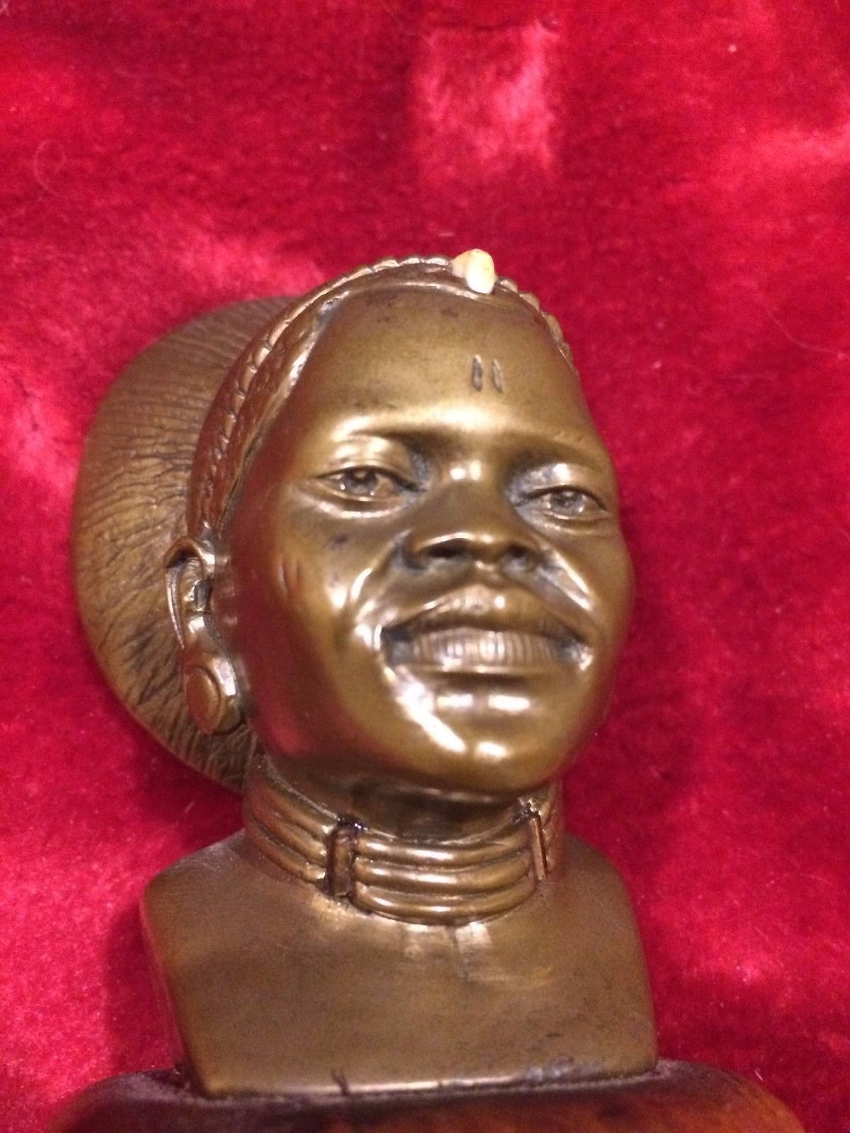 Casper Darare  artist ,bronze style sculpture,Zulu female Africa,original Art