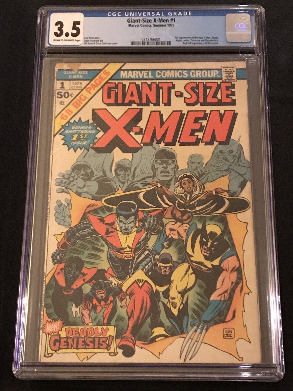 Giant Size X-Men #1 CGC 3.5 Marvel Comics 1975