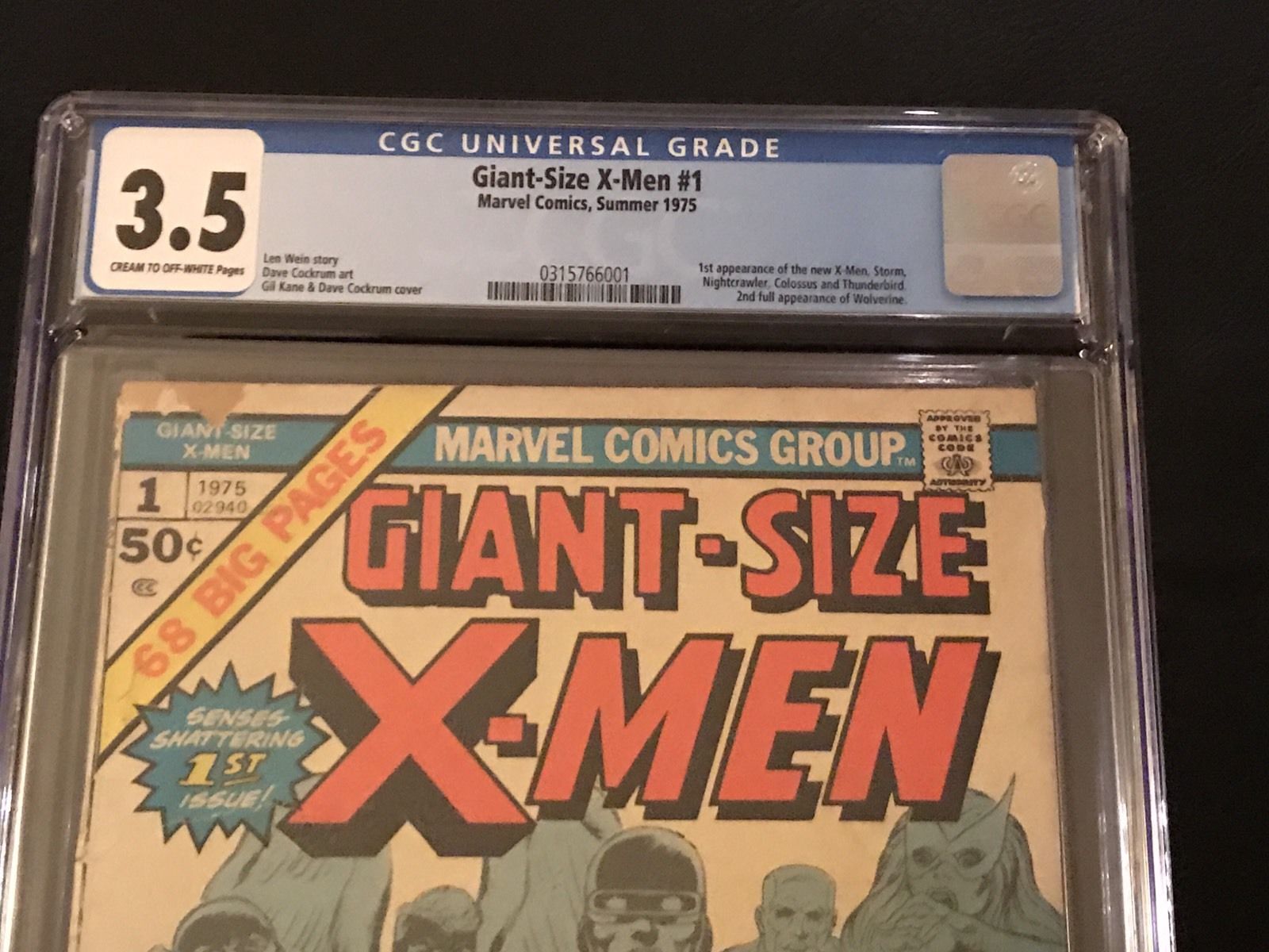 Giant Size X-Men #1 CGC 3.5 Marvel Comics 1975