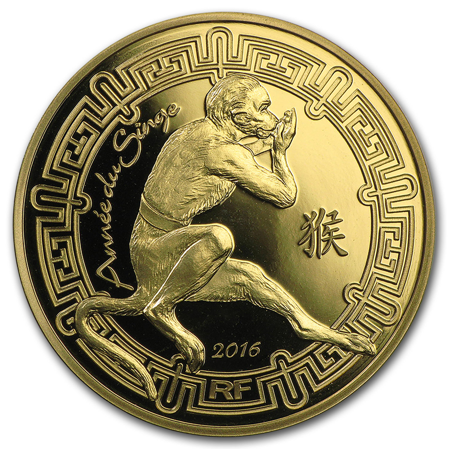 2016 France 1/4 oz Gold €50 Year of the Monkey Prf (Lunar Series) - SKU #93753