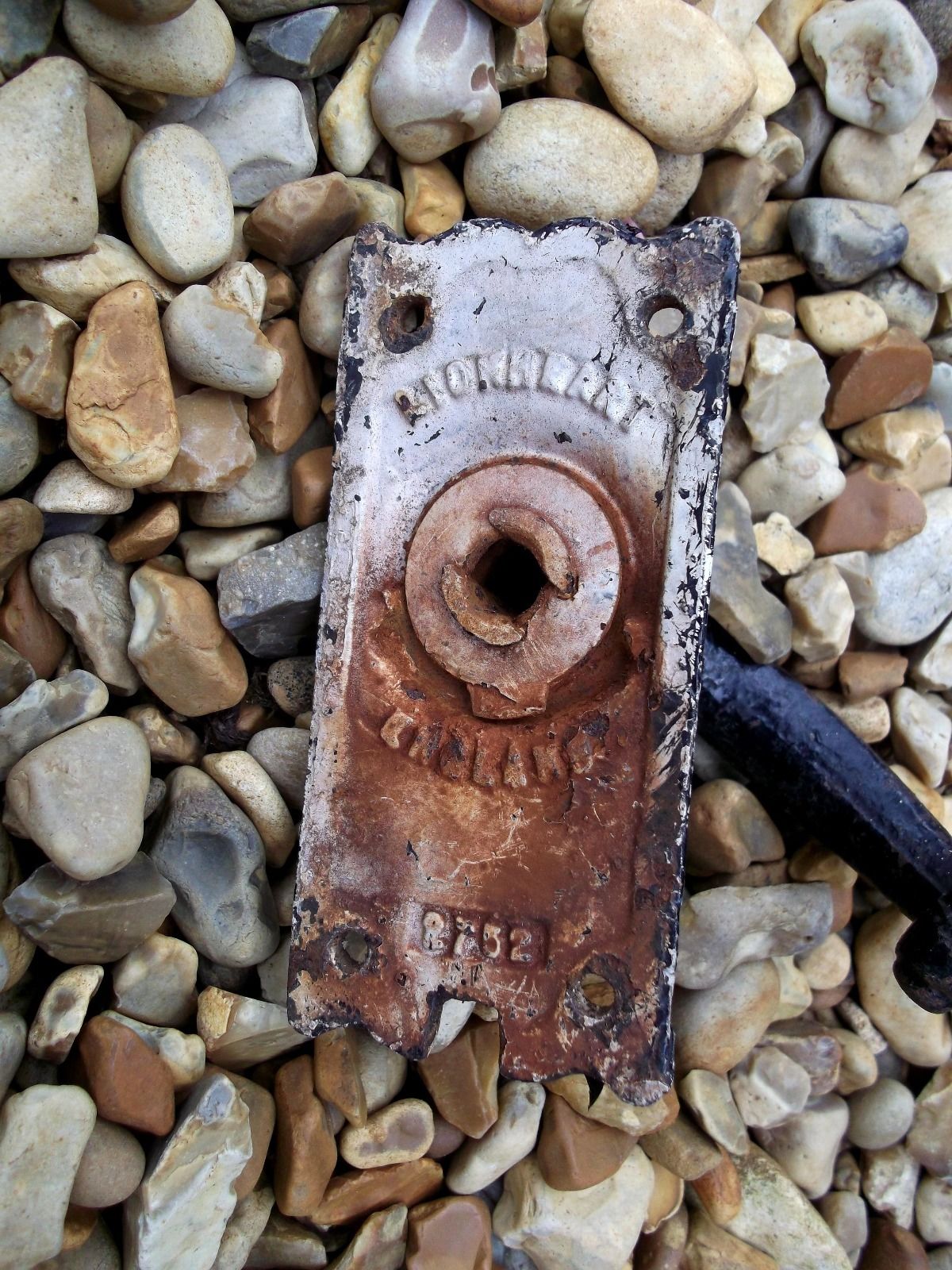 3 TRADITIONAL Vintage CAST  IRON handles - need TLC